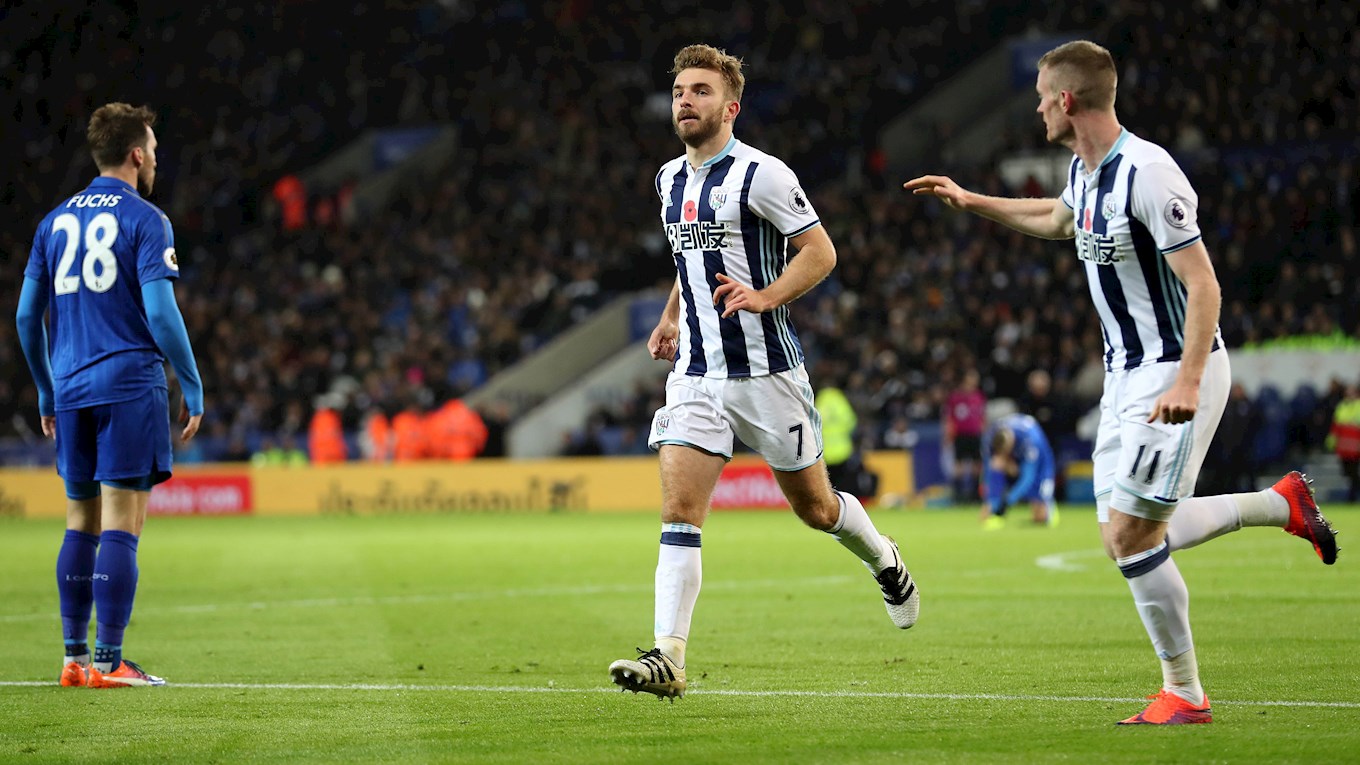 James Morrison and Chris Brunt celebrate a goal in last year's game