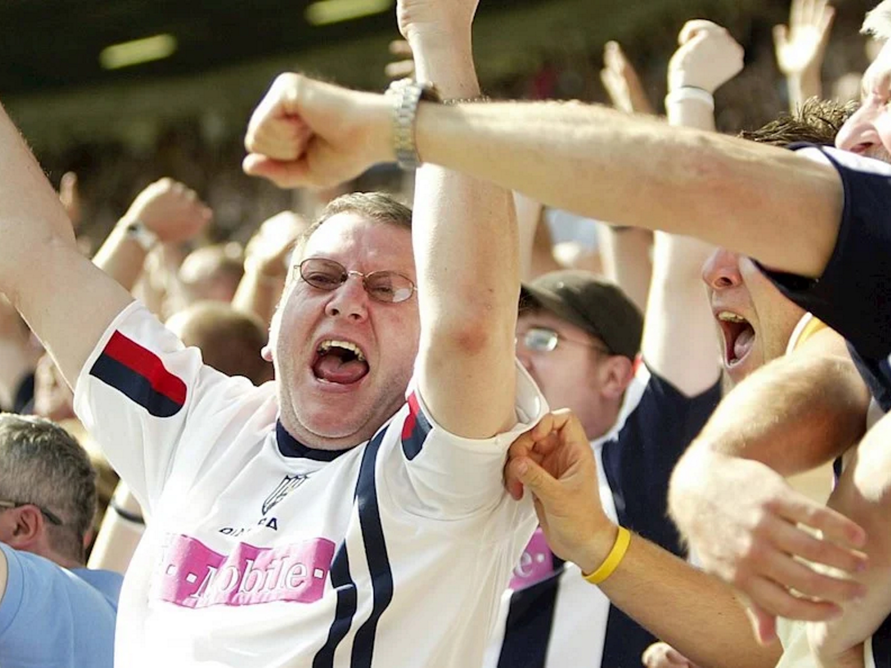 Albion Fans celebrate the Great Escape