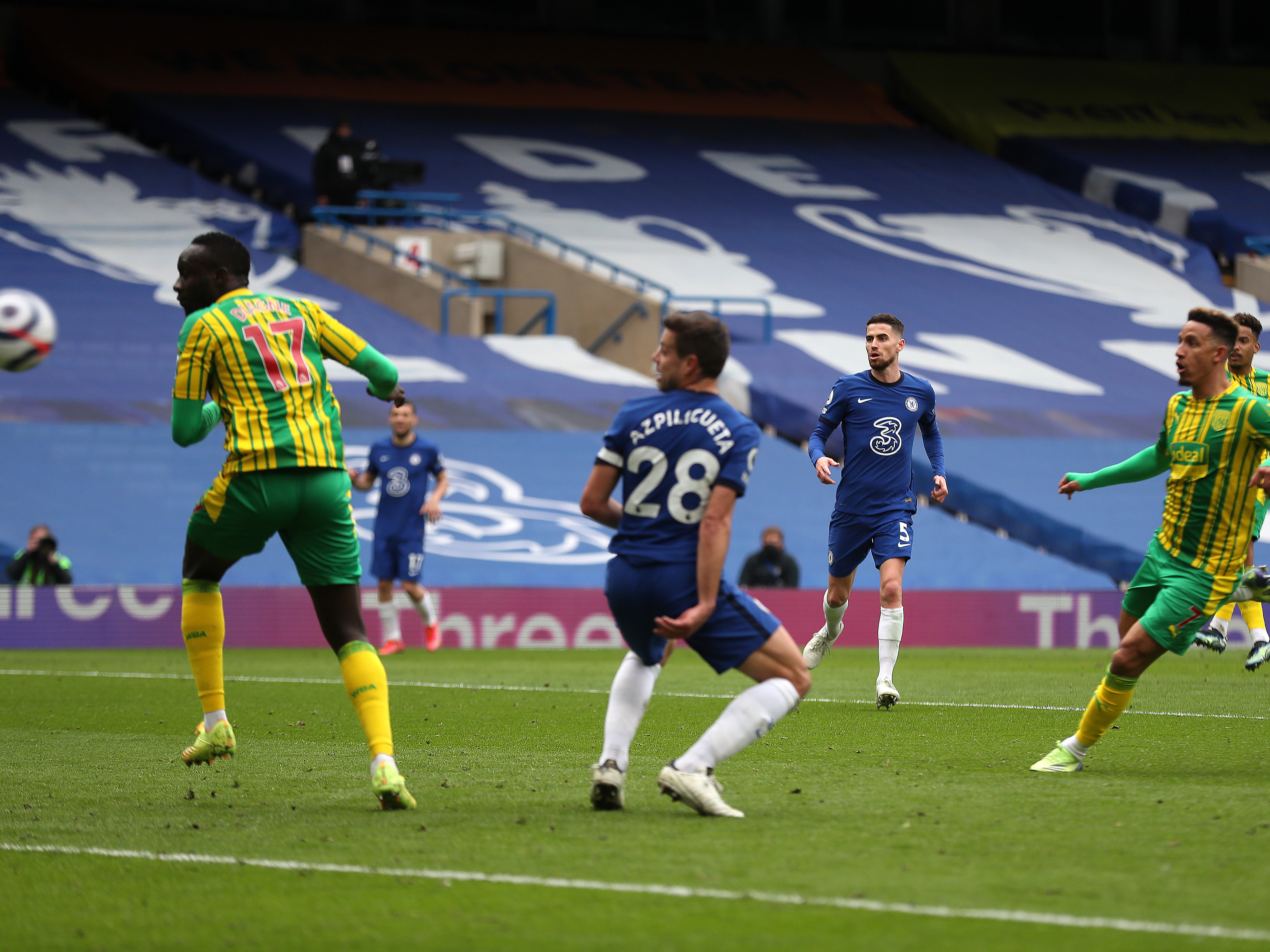 Pereira and Robinson doubles fire West Brom to 5-2 win over 10-man Chelsea, Premier League