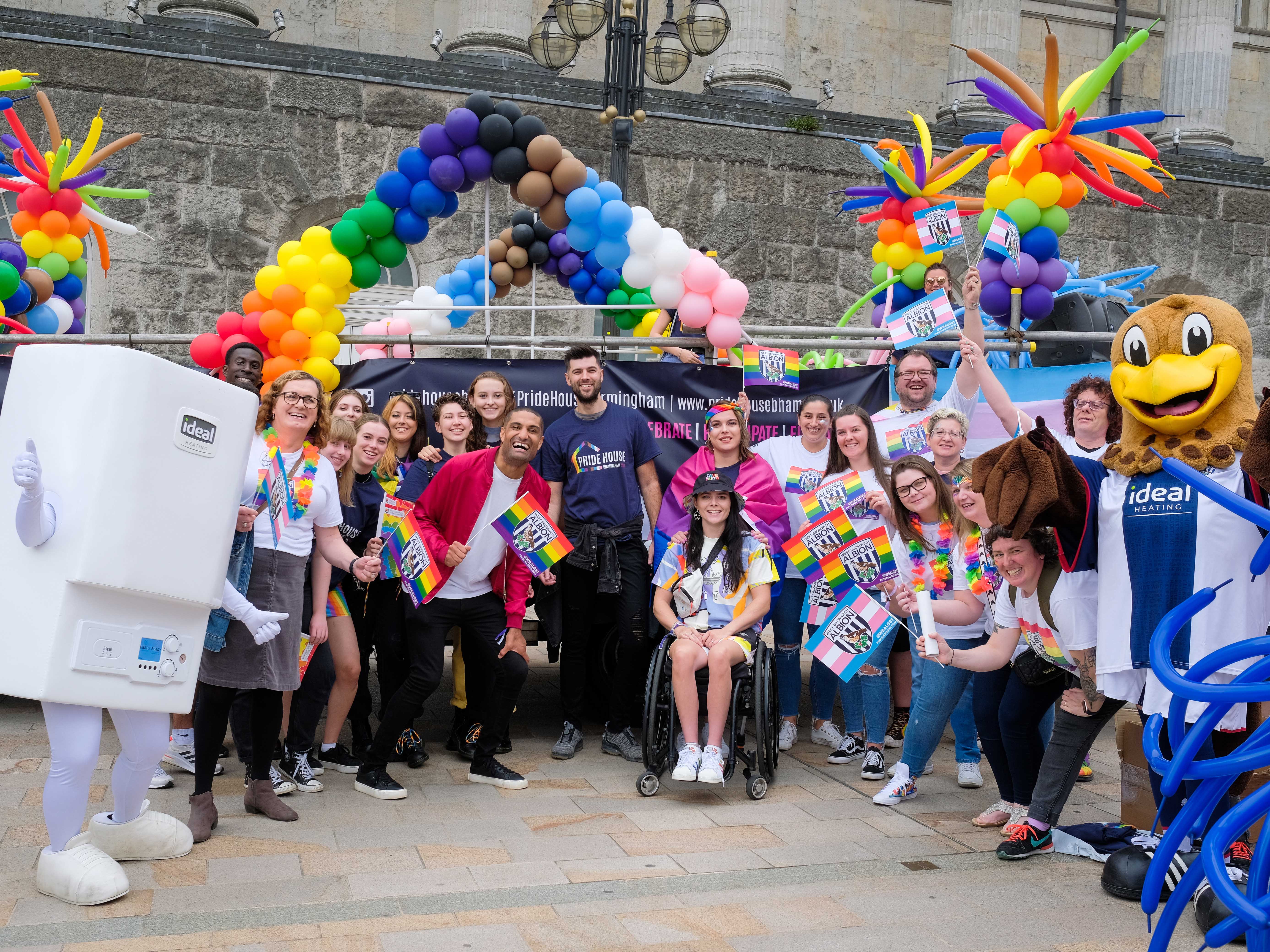 Albion supporters’ group Proud Baggies joined the celebrations alongside thousands of people at Birmingham Pride over the weekend