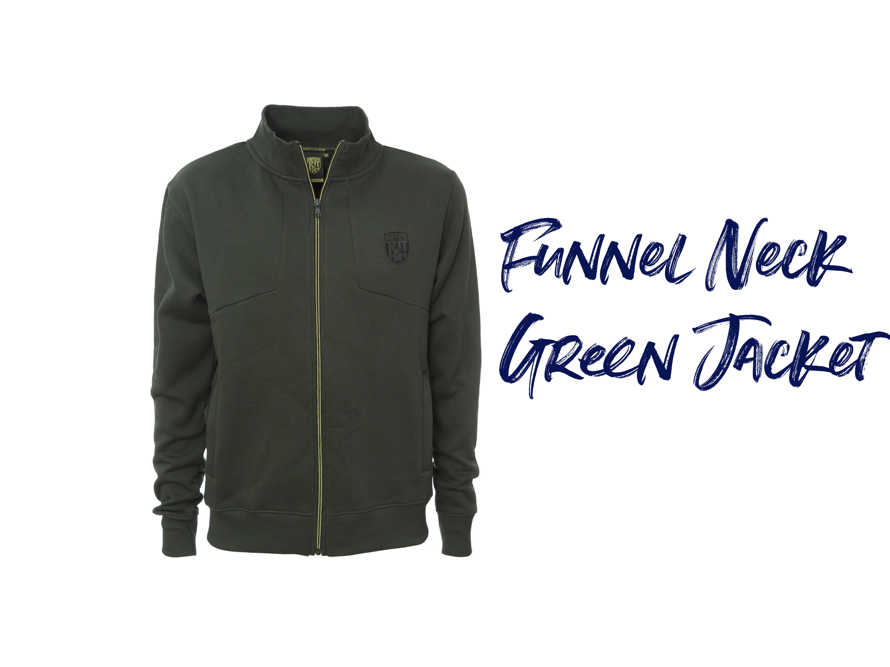 Funnel Neck Green Jacket