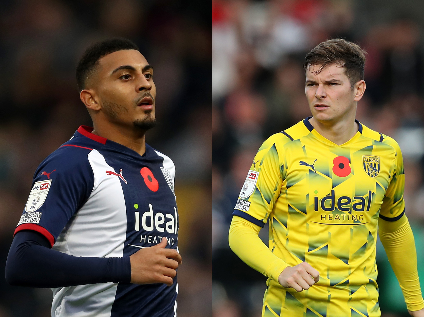 Poppy-emblazoned shirts from Albion’s Sky Bet Championship games against Fulham and Middlesbrough are still available to bid on