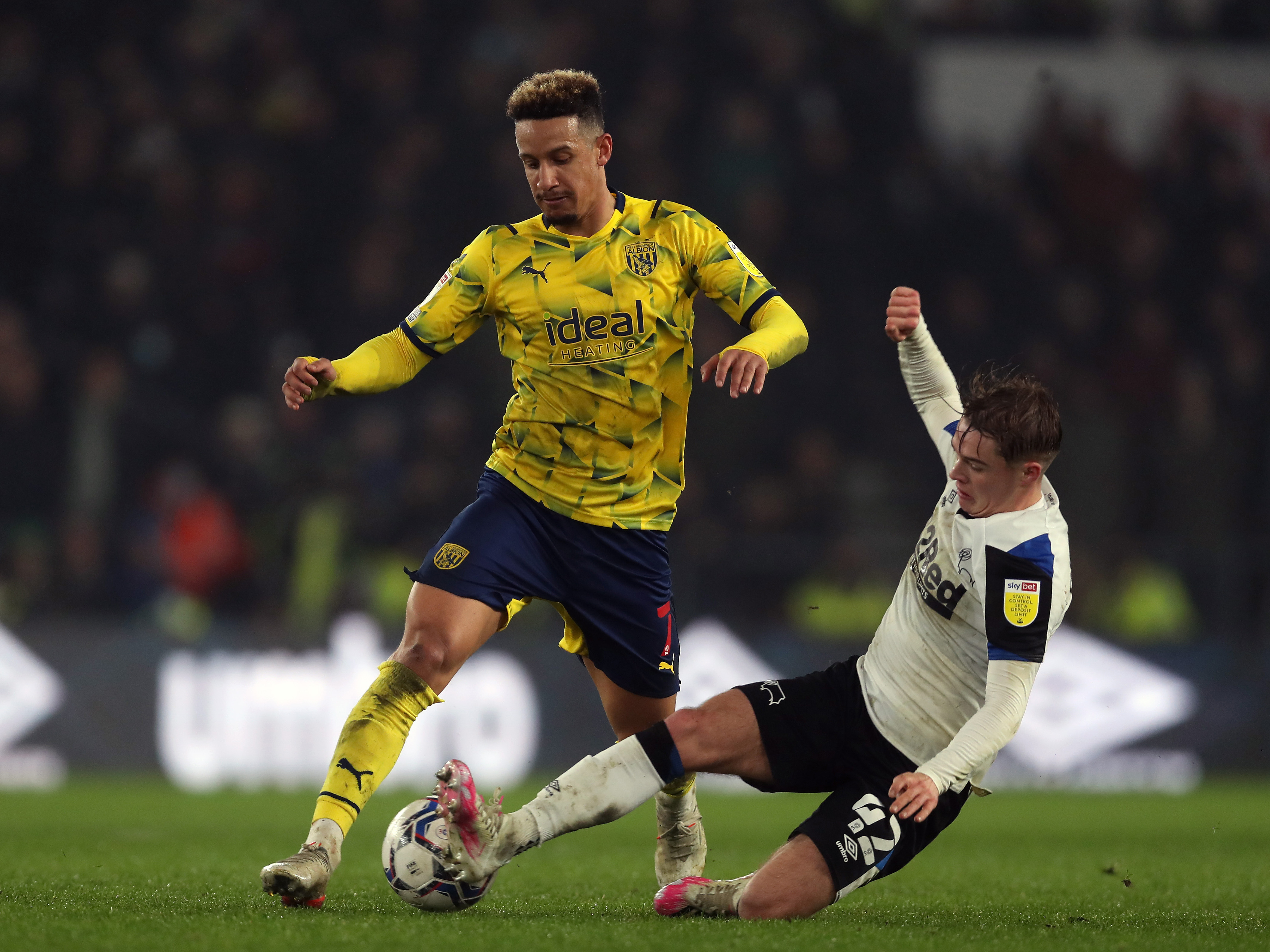 Albion were beaten 1-0 by Derby County in the Sky Bet Championship on Monday afternoon
