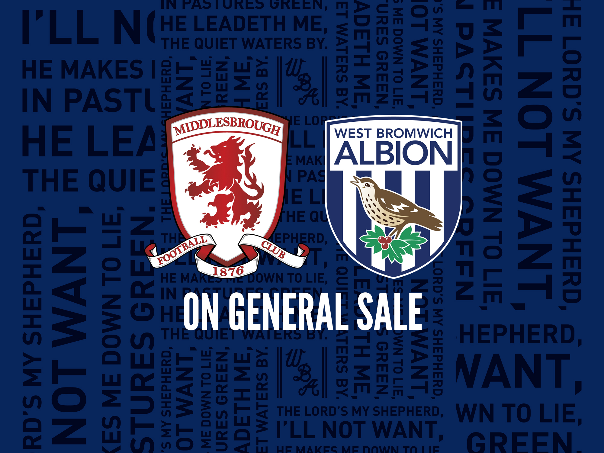 Tickets are now on general sale for Albion's trip to Middlesbrough