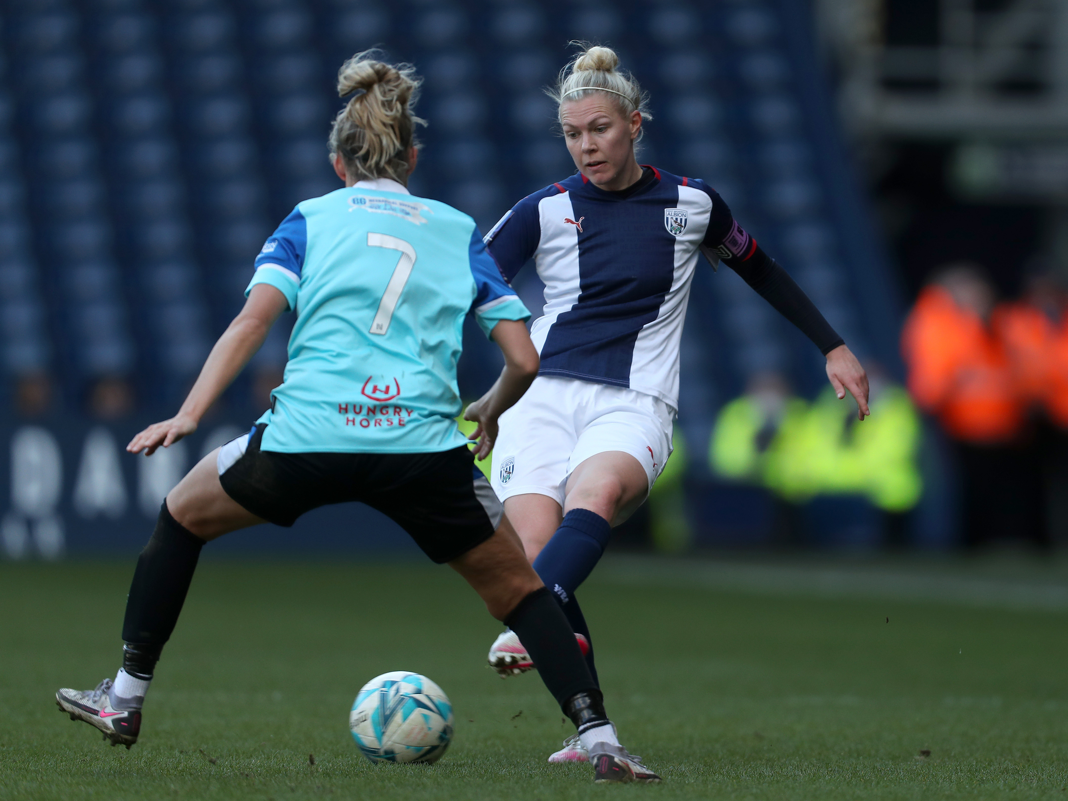 Albion Women marked their first-ever game at The Hawthorns with a win on Sunday afternoon – beating Derby County 2-0 in front of 1,871 supporters