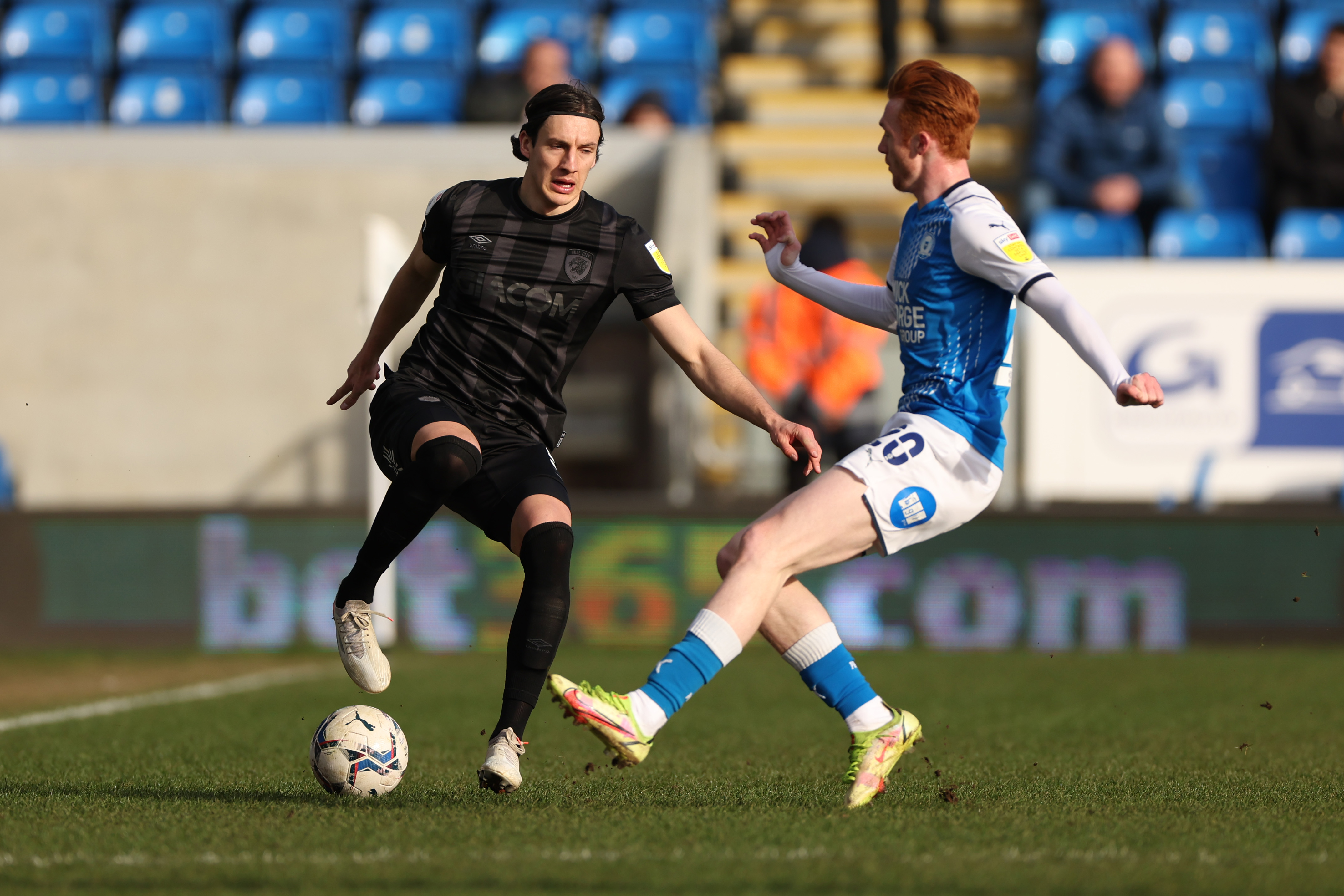 Callum Morton in action for Peterborough.