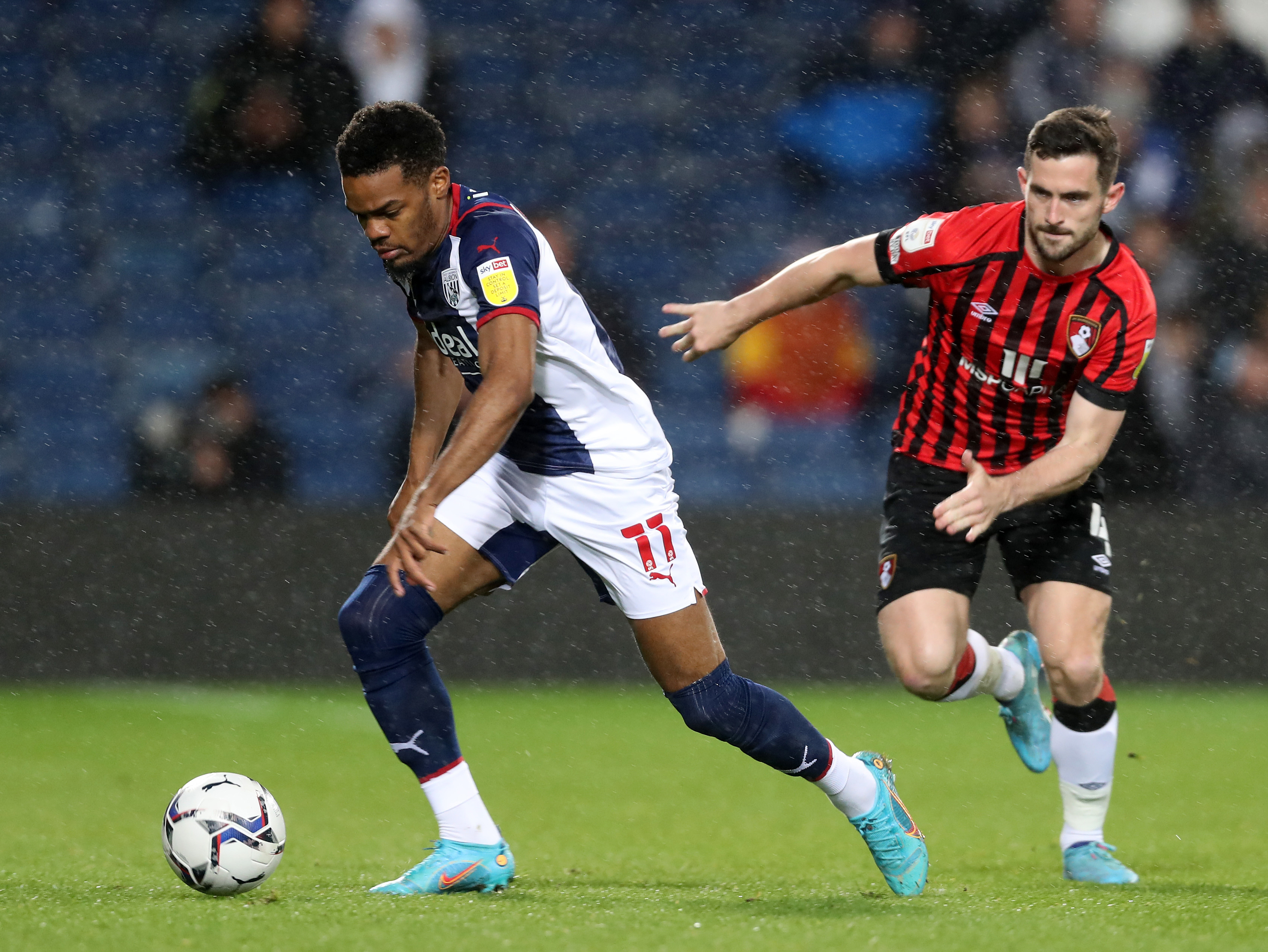 Grady Diangana on the ball against Bournemouth