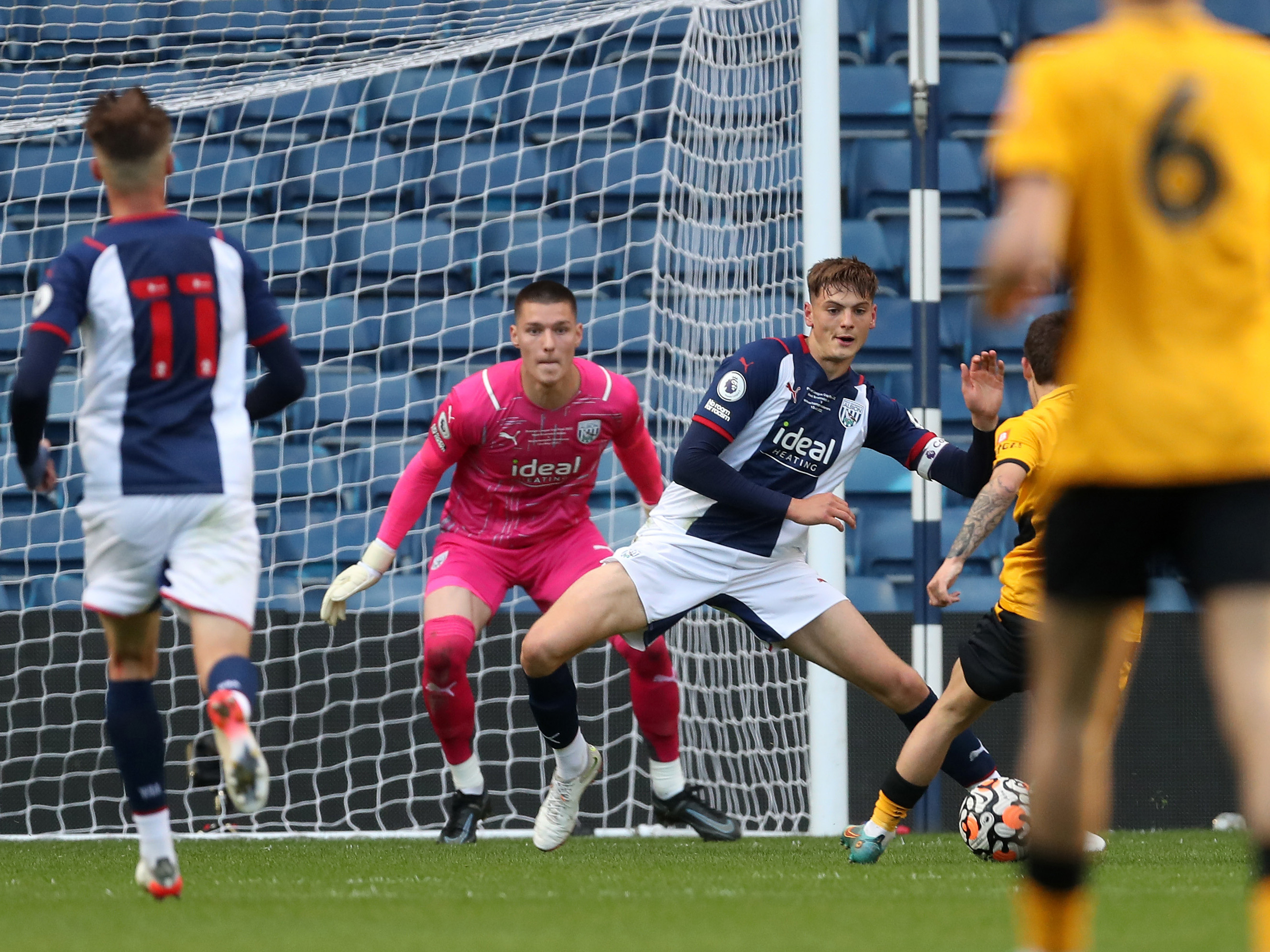 Albion defend against Wolves in the PL Cup