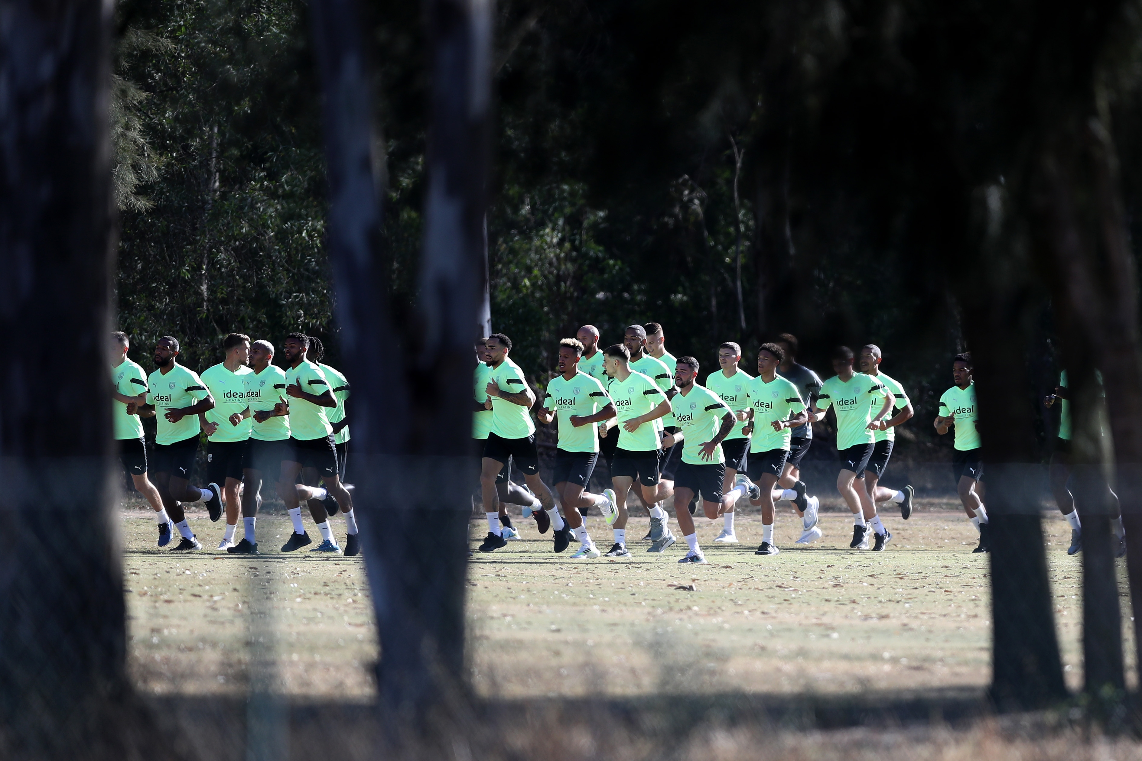 Albion players train in Portugal.
