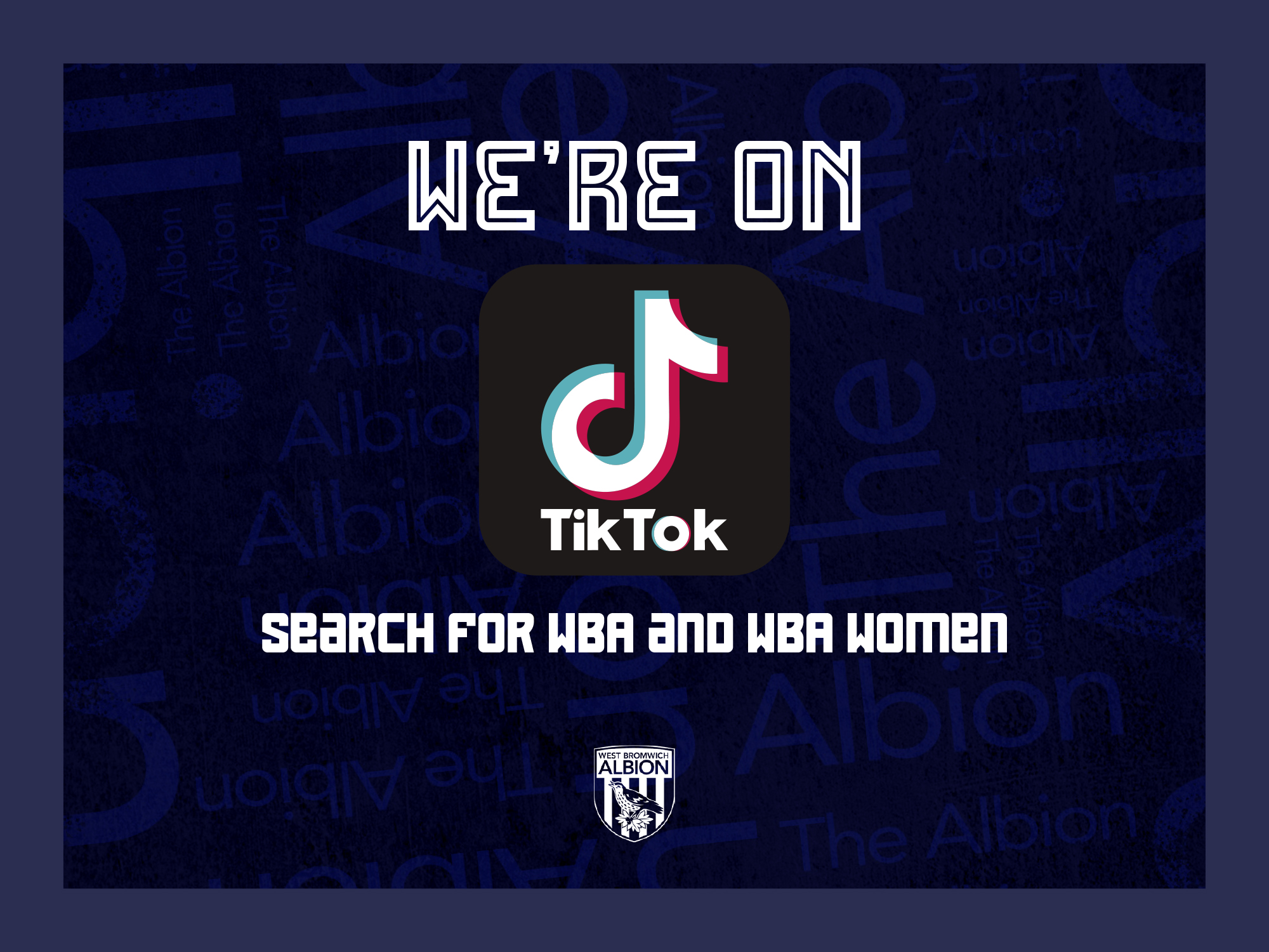 Albion announce TikTok accounts.