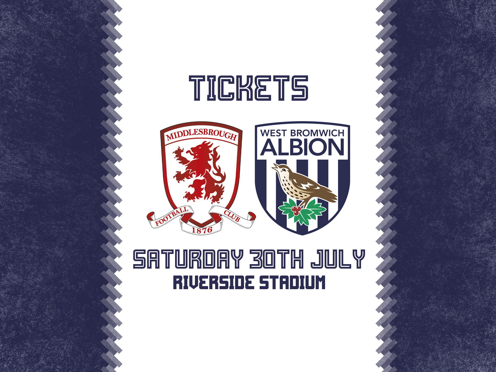 Tickets are now on sale for Albion's trip to Middlesbrough