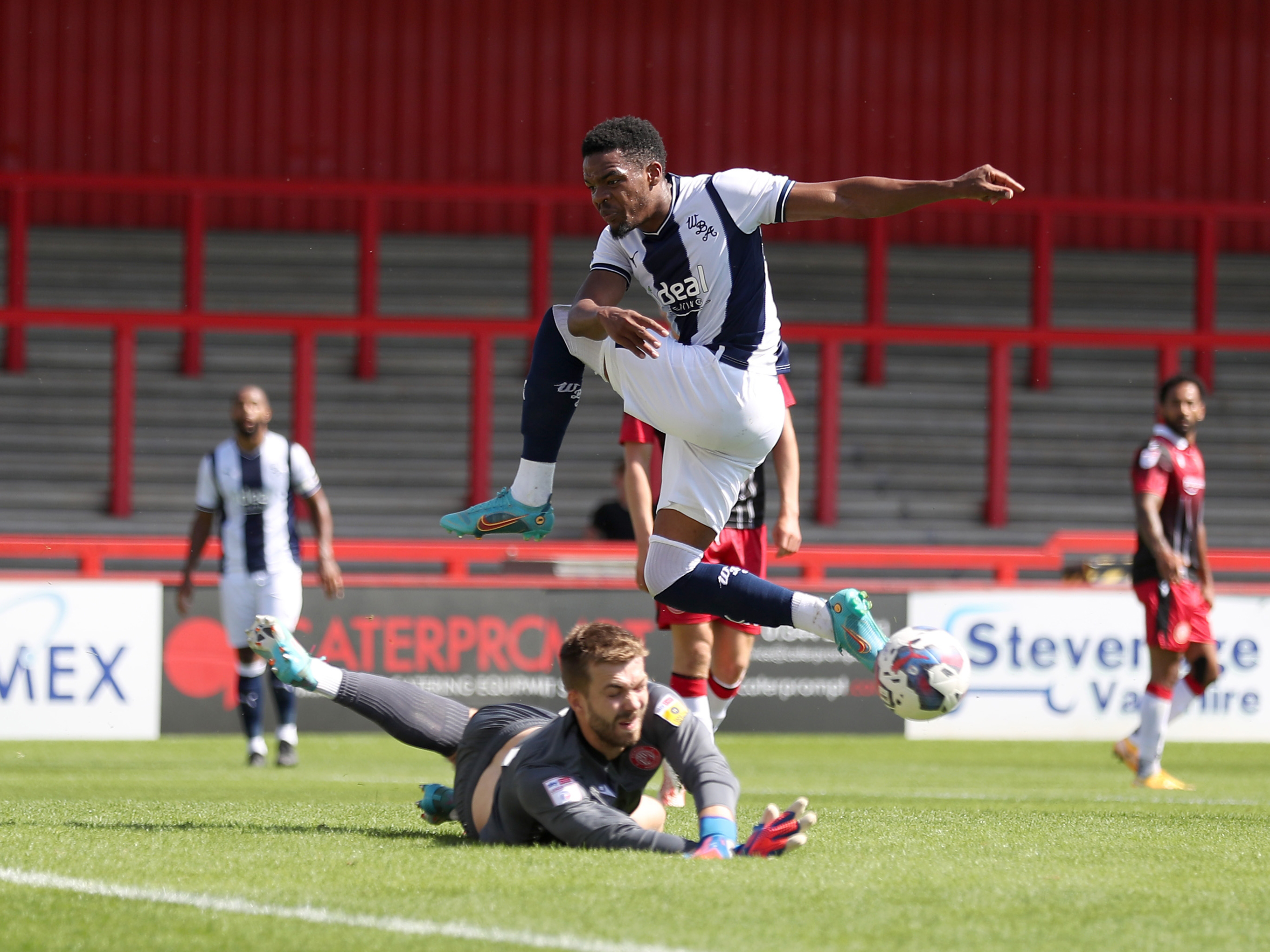 Grady Diangana in action at Stevenage