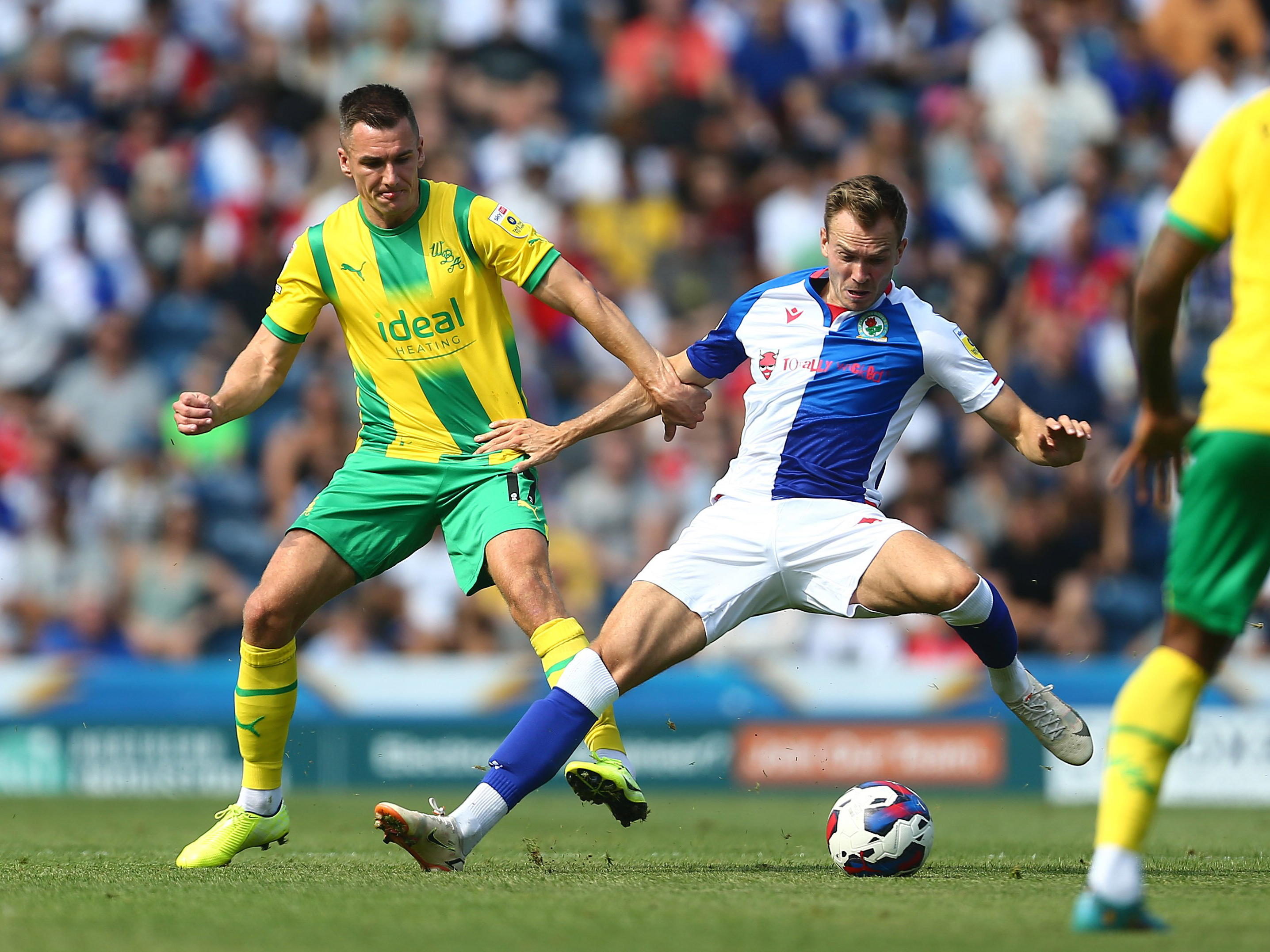 Wallace in action at Blackburn