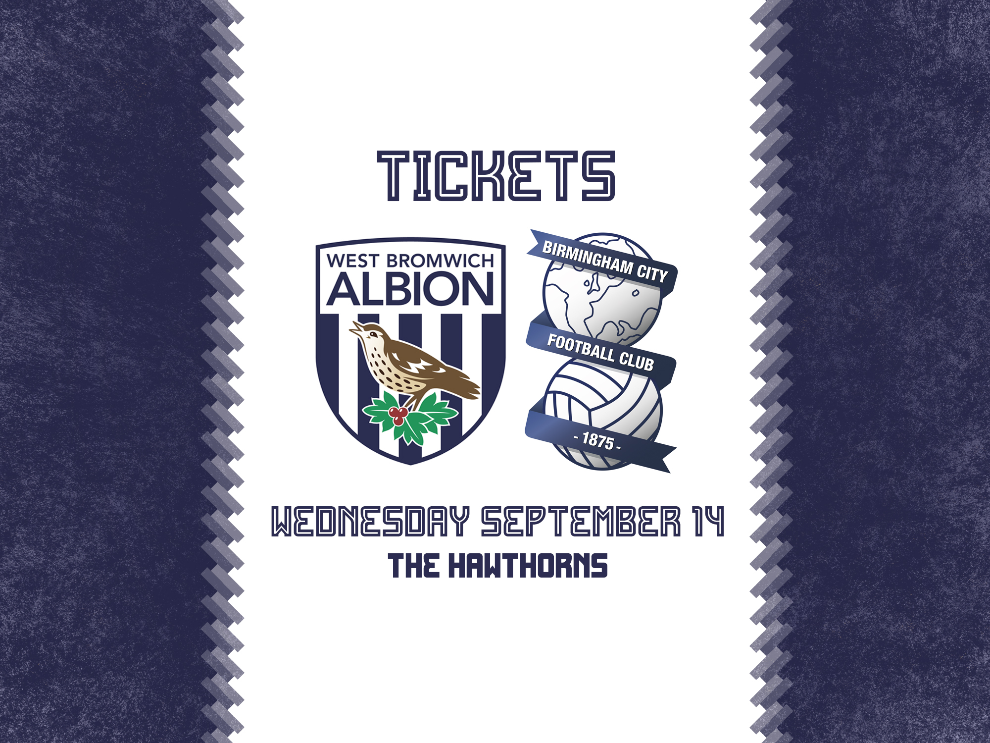 Tickets are now on general sale for Albion's game against Birmingham City