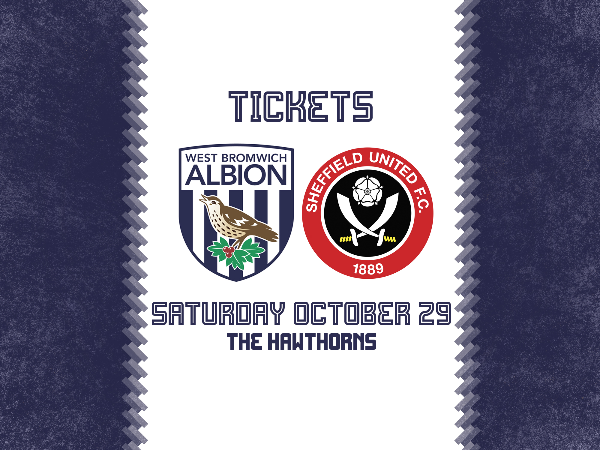 Tickets are now on general sale for Albion's game against Sheffield United