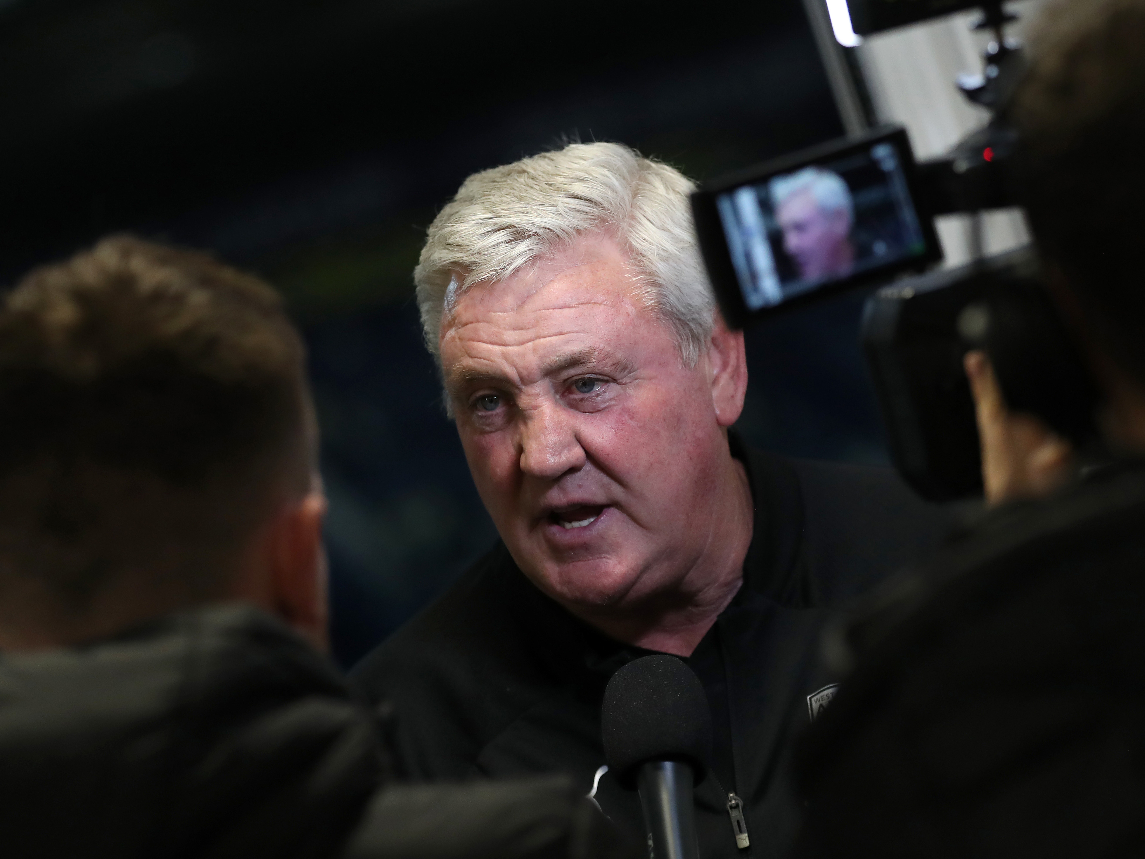 Steve Bruce speaking to WBA TV after his side's defeat at Deepdale