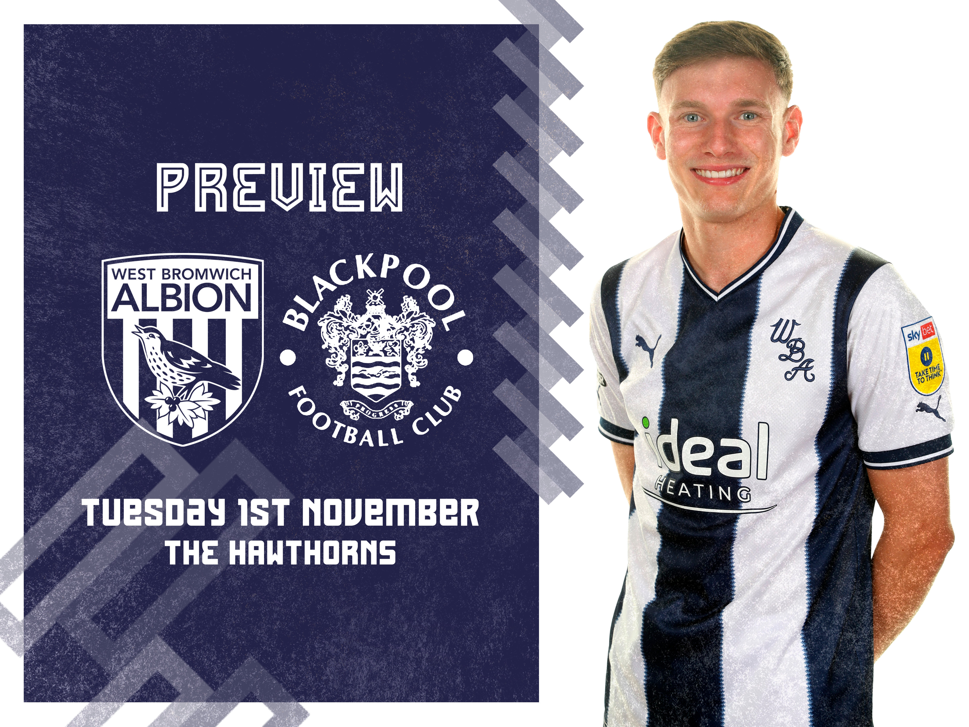 Our match preview graphic, featuring Taylor Gardner-Hickman on the right hand side.