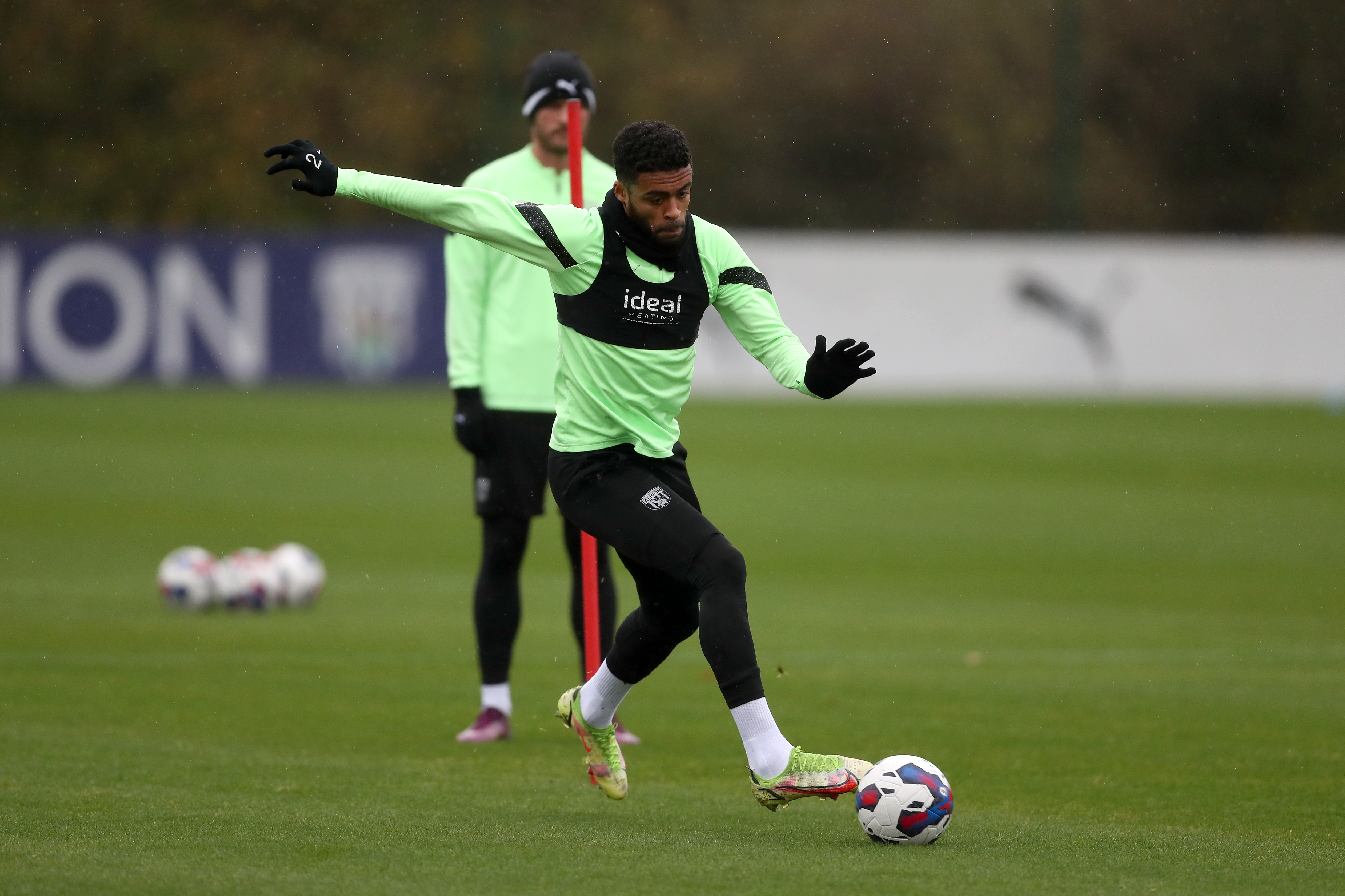 Darnell Furlong during Albion training.