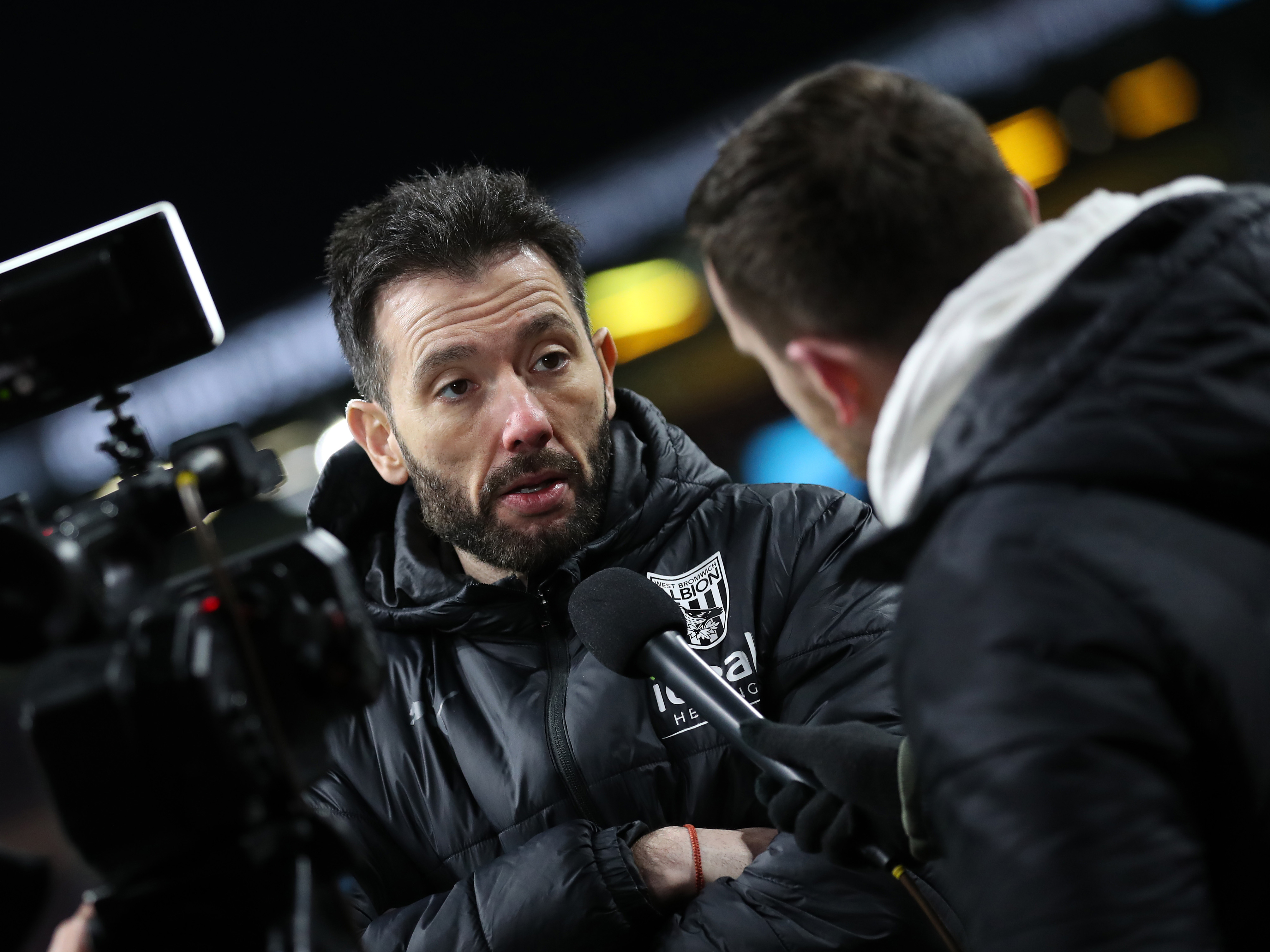 Carlos Corberán is interviewed after Albion's defeat at Burnley