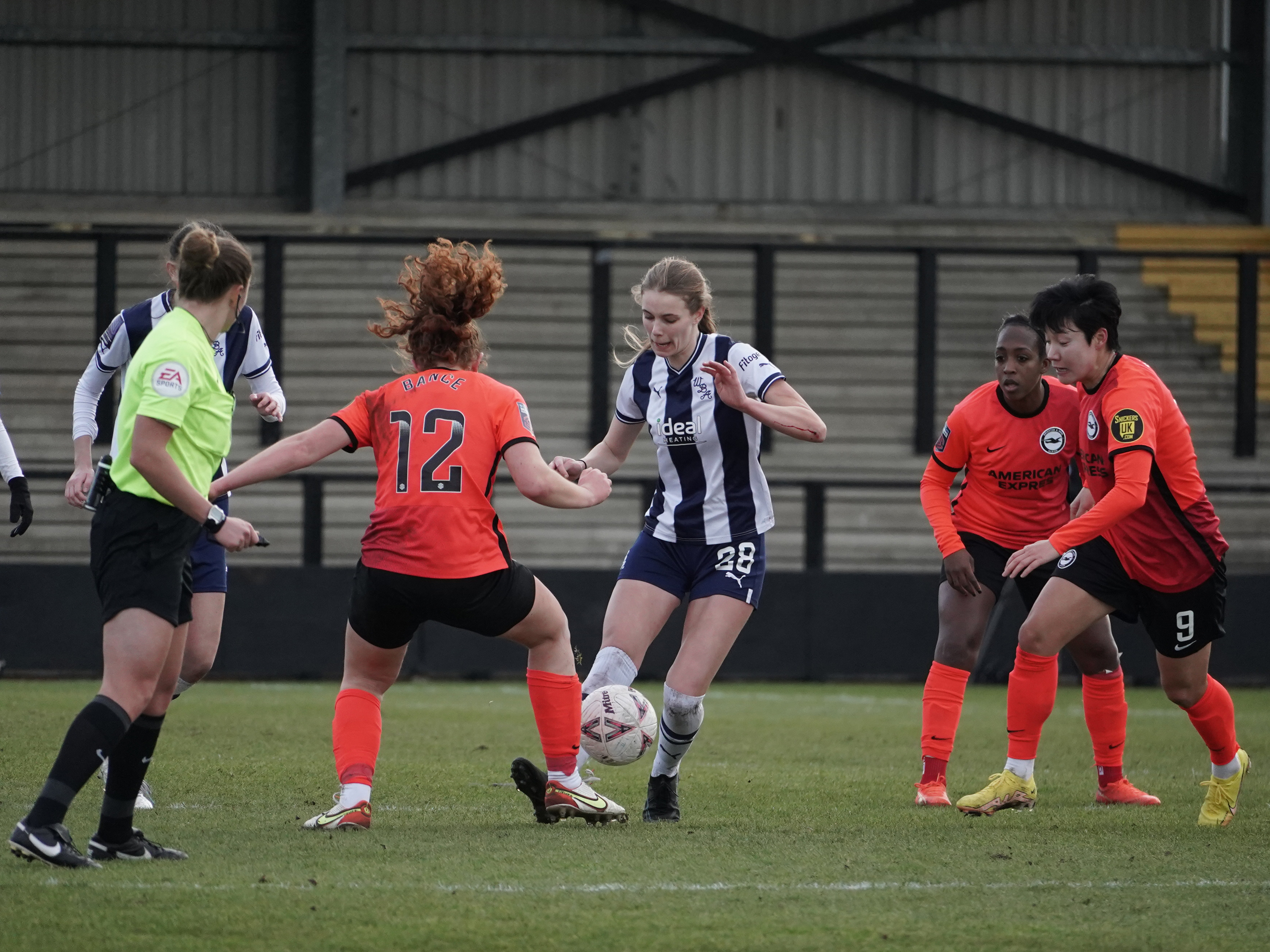 Albion Women in action against Super League side Brighton