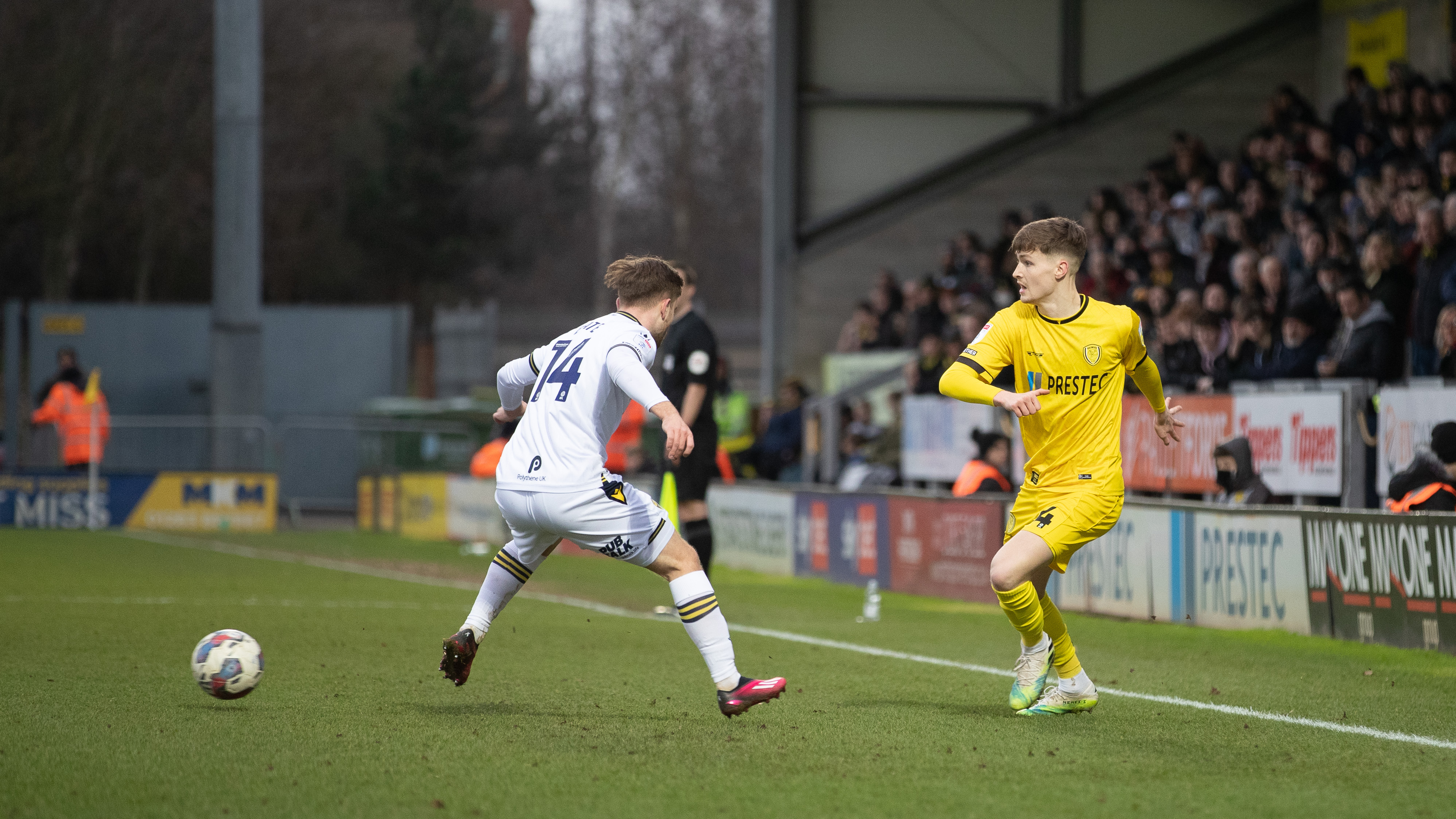 Zac Ashworth in action for Burton Albion (Epic Action Imagery/BAFC)