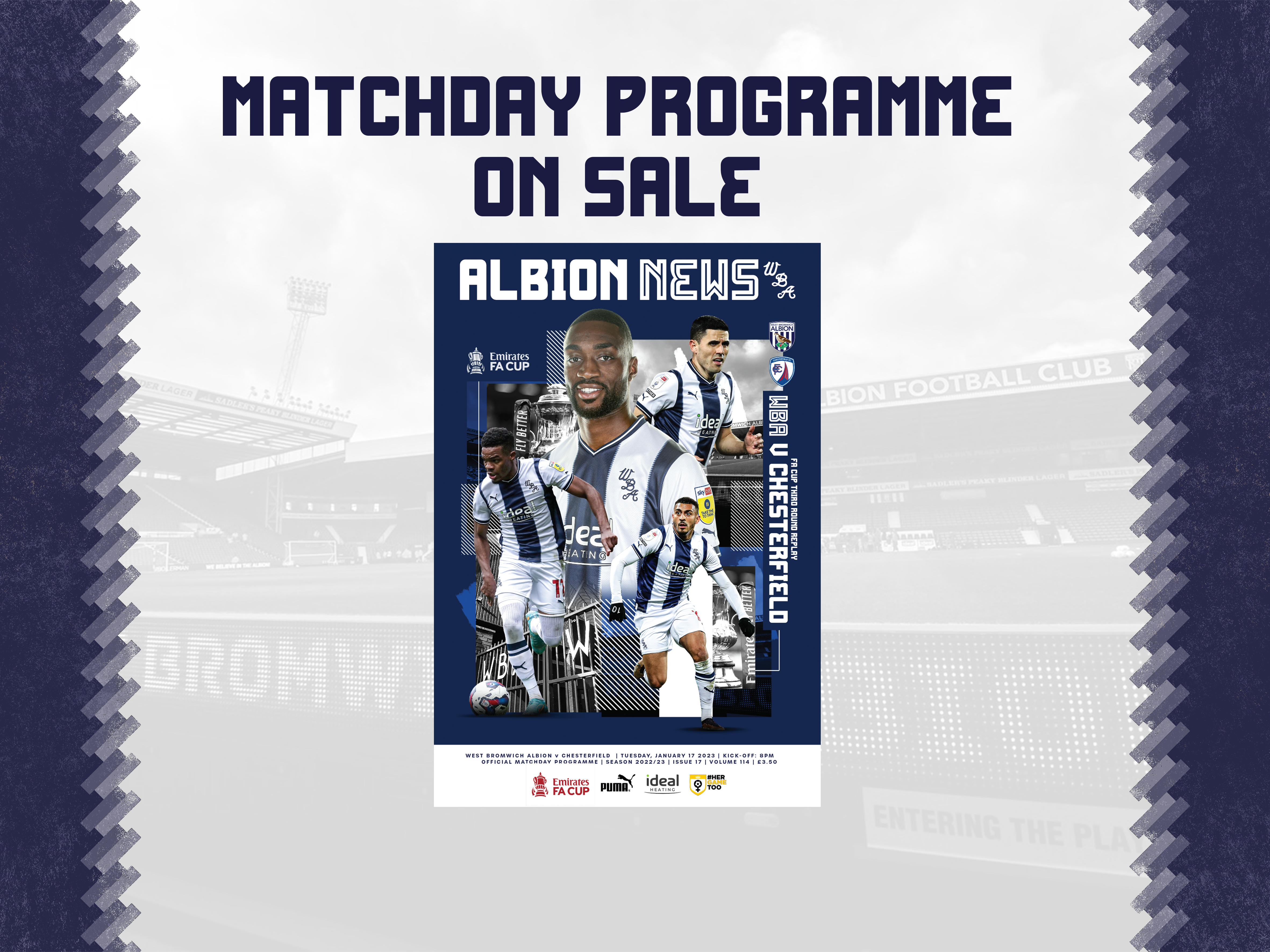 FA Cup programme for Albion v Chesterfield