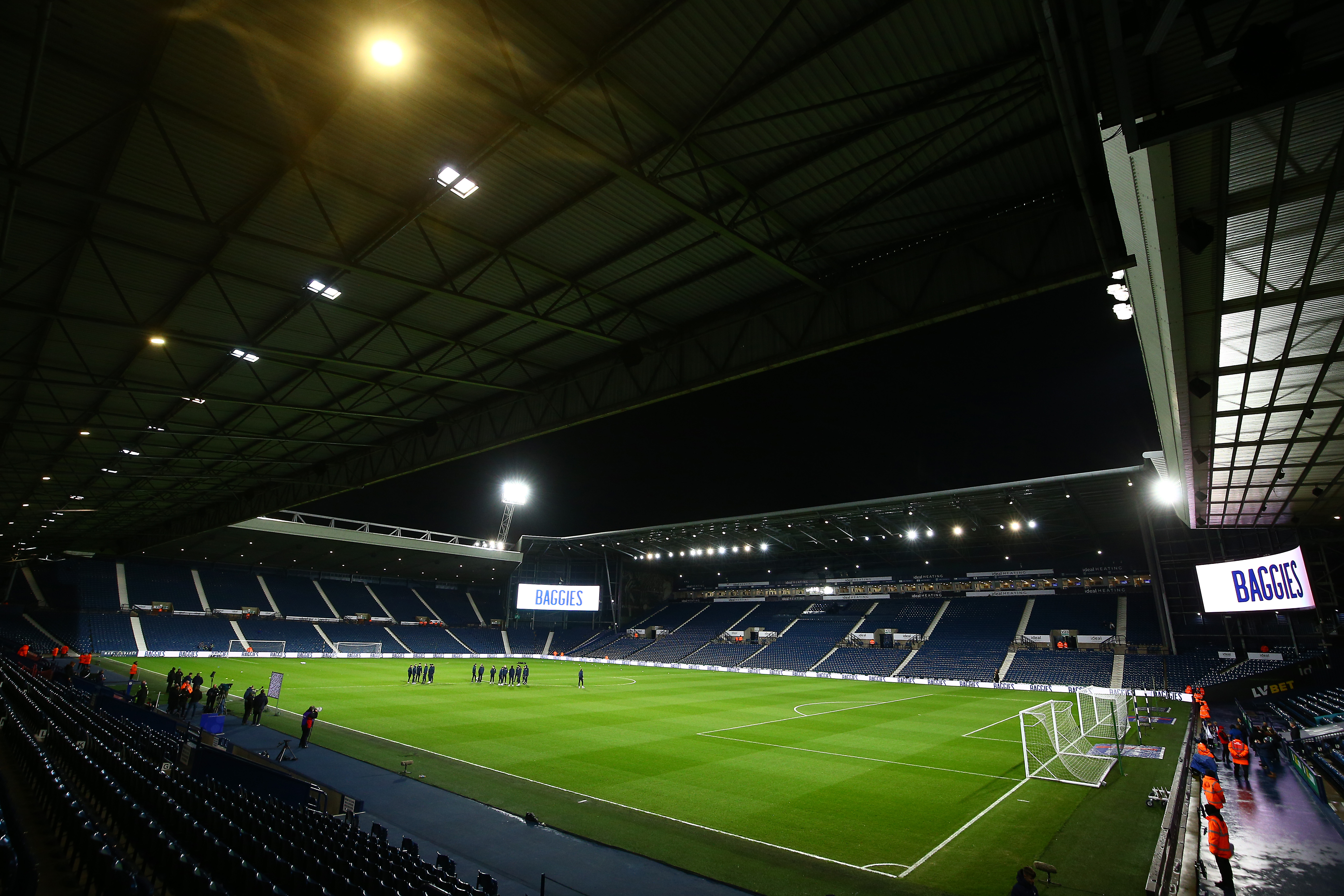 A shot of The Hawthorns pitch.