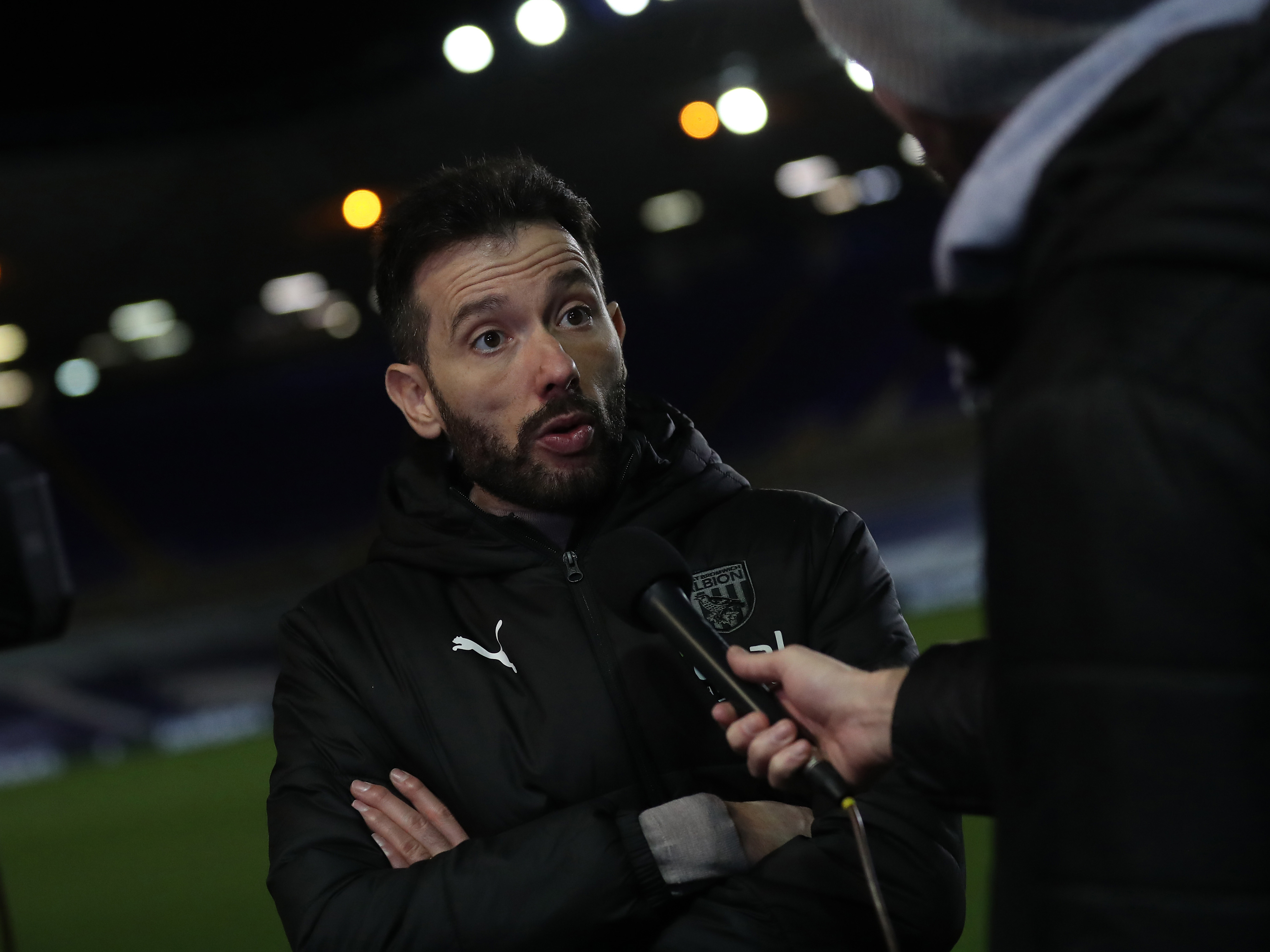 Carlos Corberán is interviewed after Albion's defeat at Blues