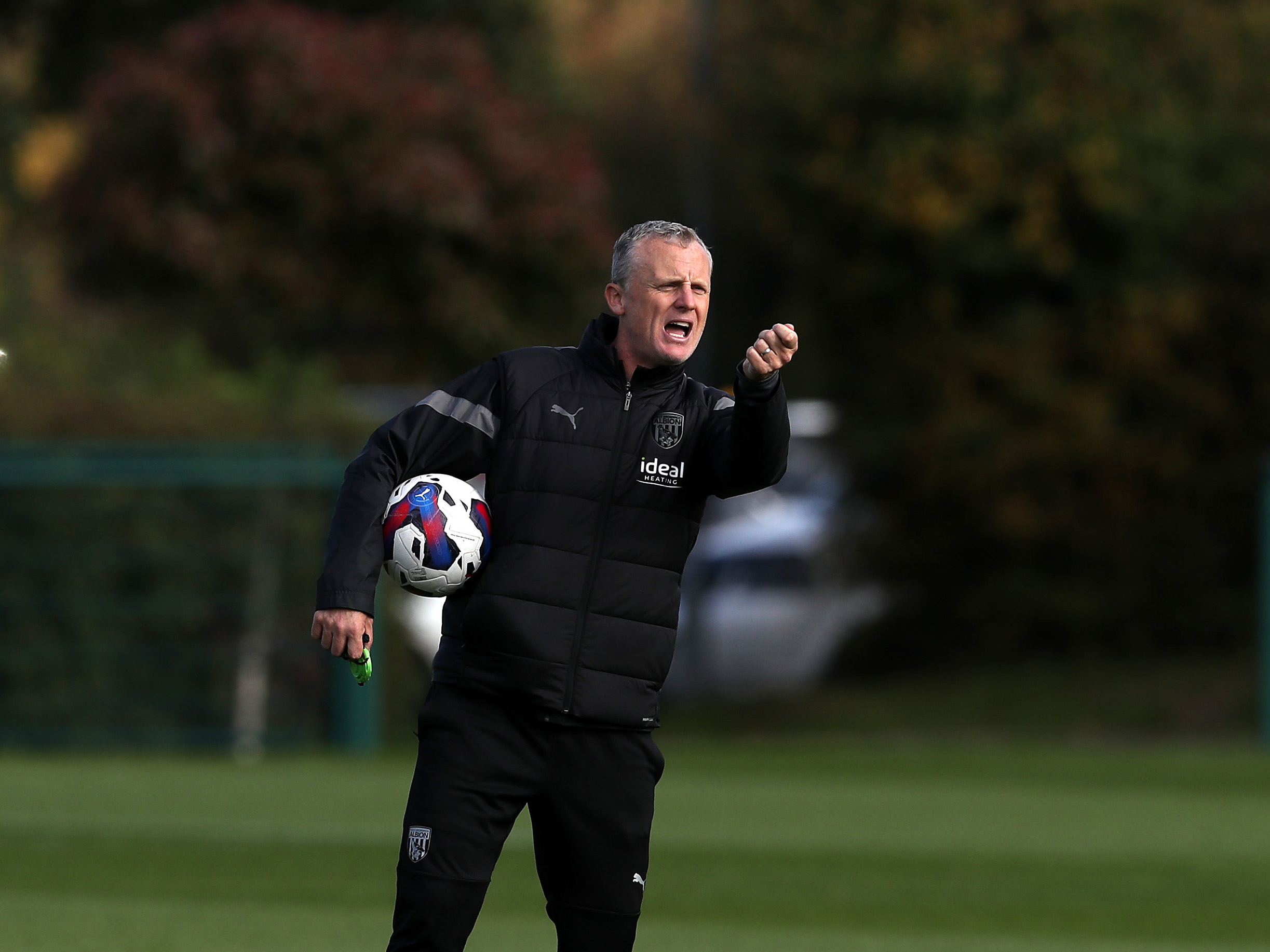 Richard Beale takes charge of a training session