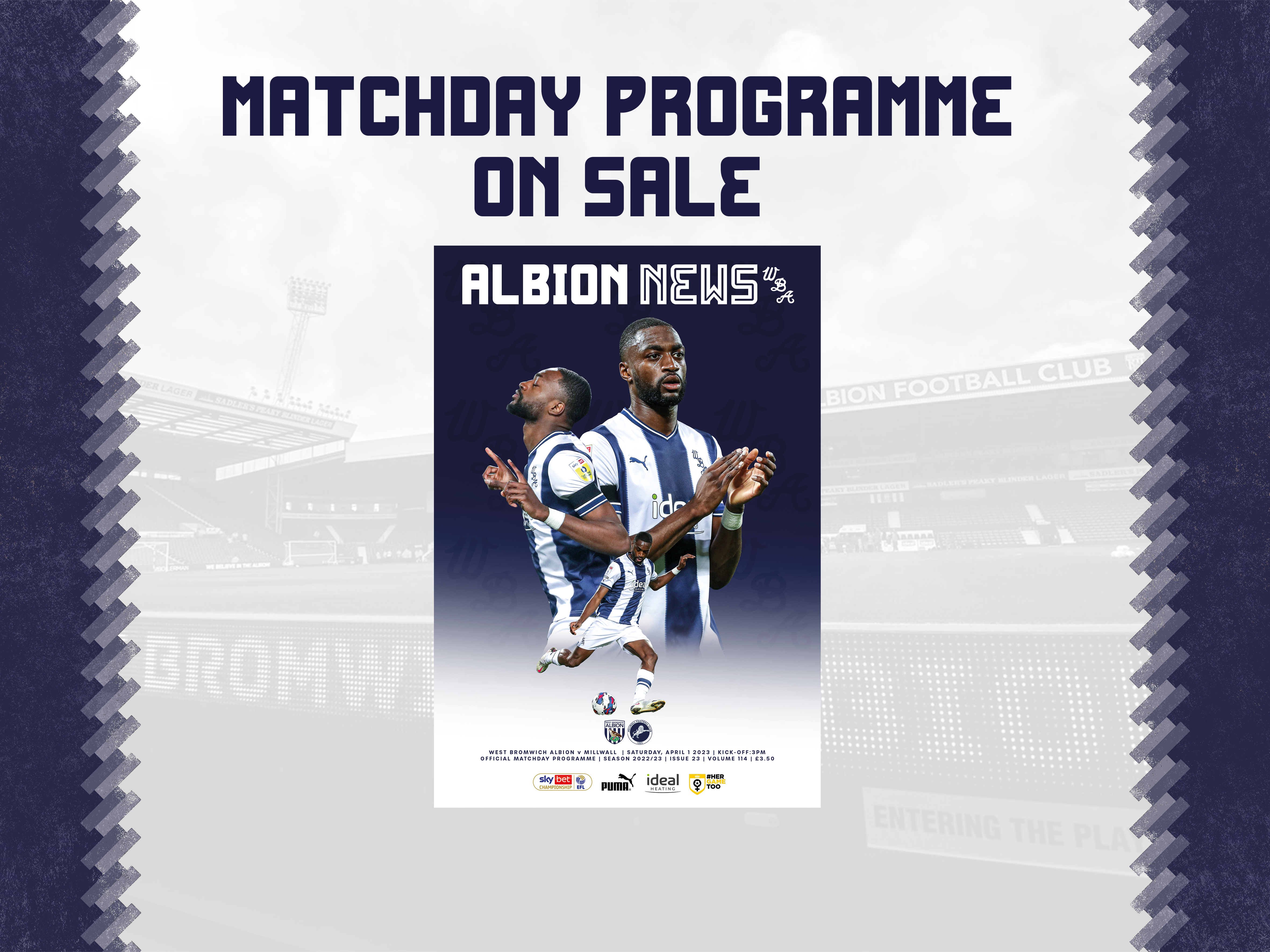 Albion News Millwall programme