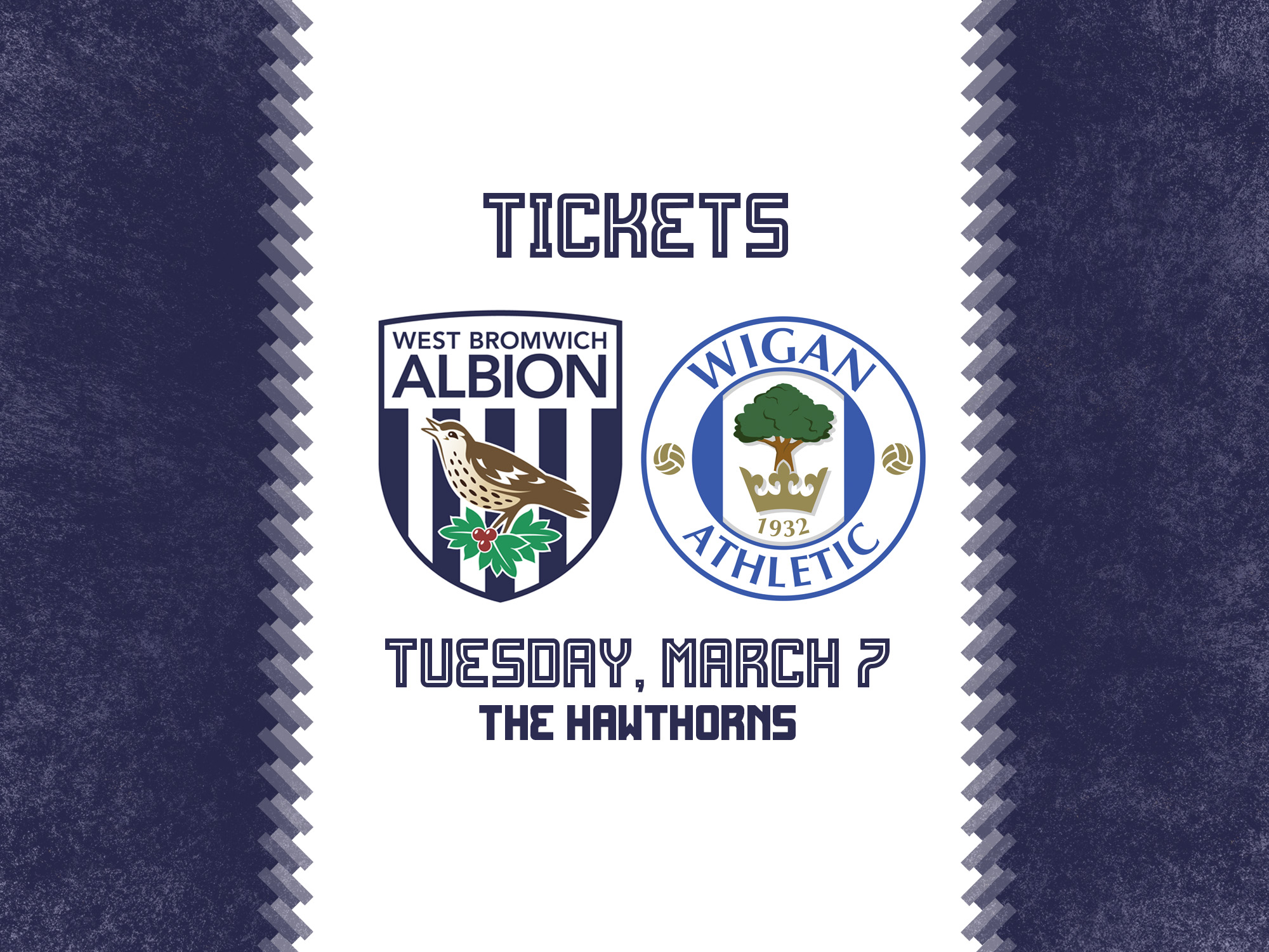 Albion and Wigan badges