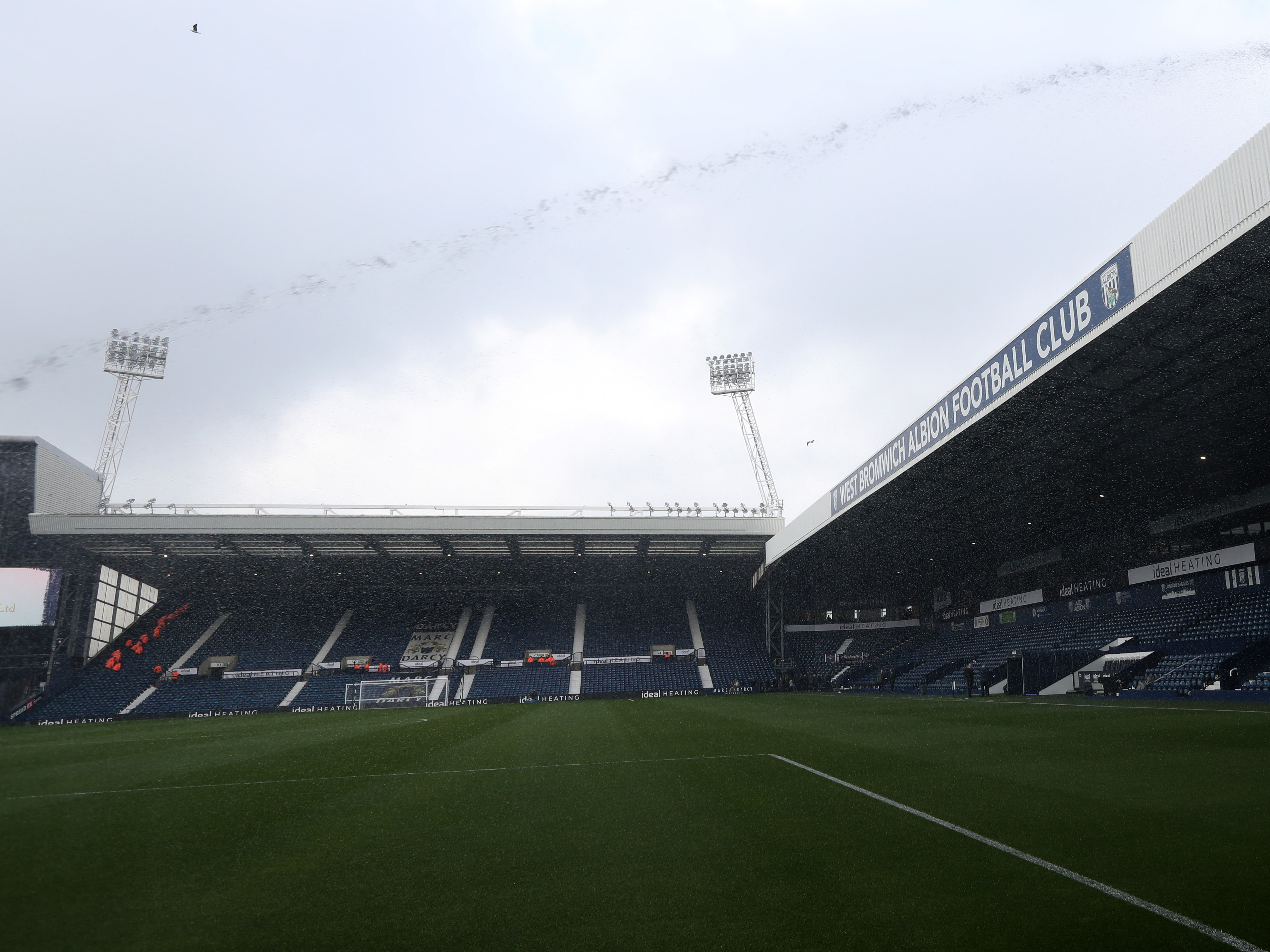 The Hawthorns as seen from the front of the Brummie Road End