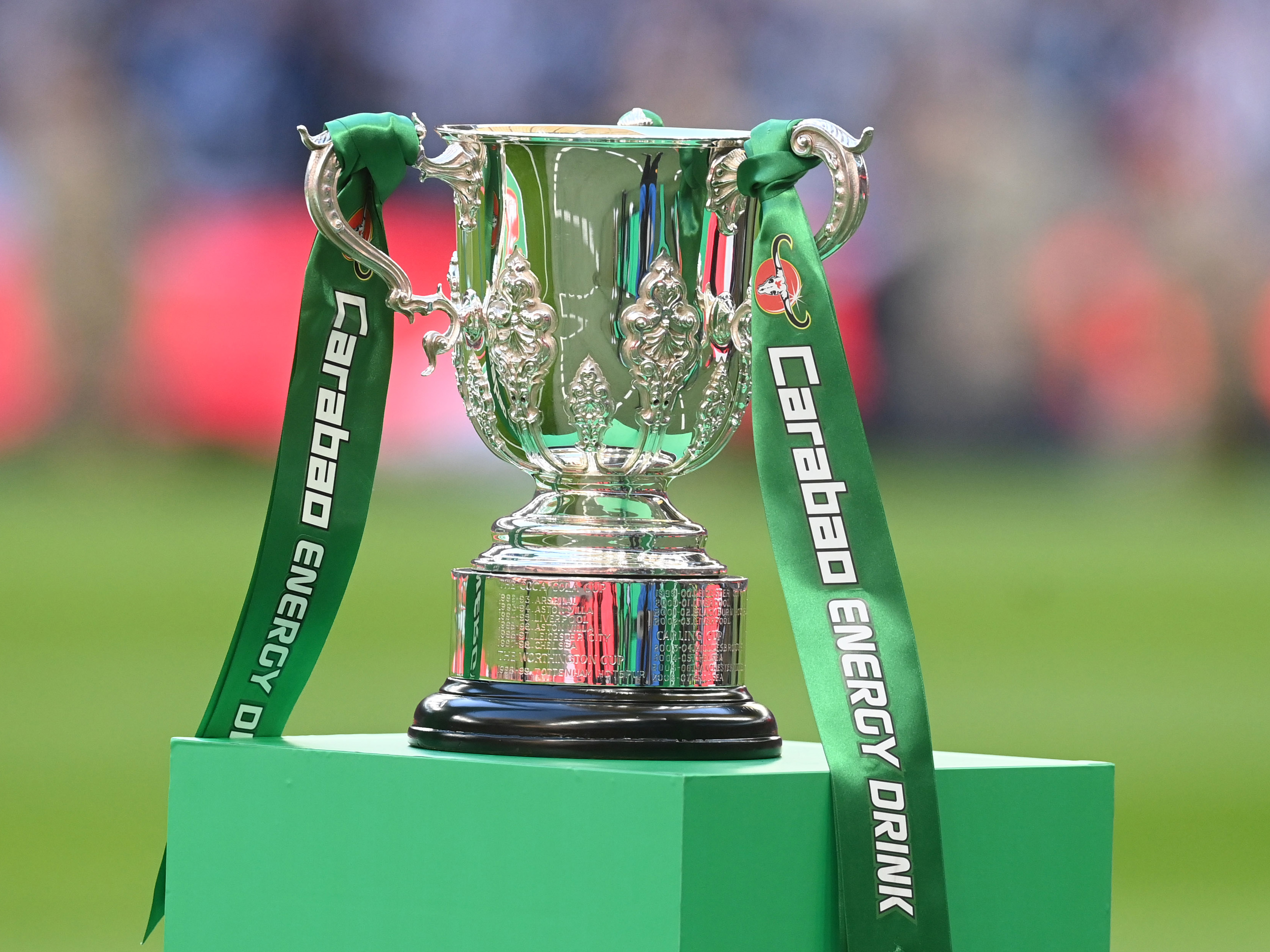 A photo of the Carabao Cup trophy