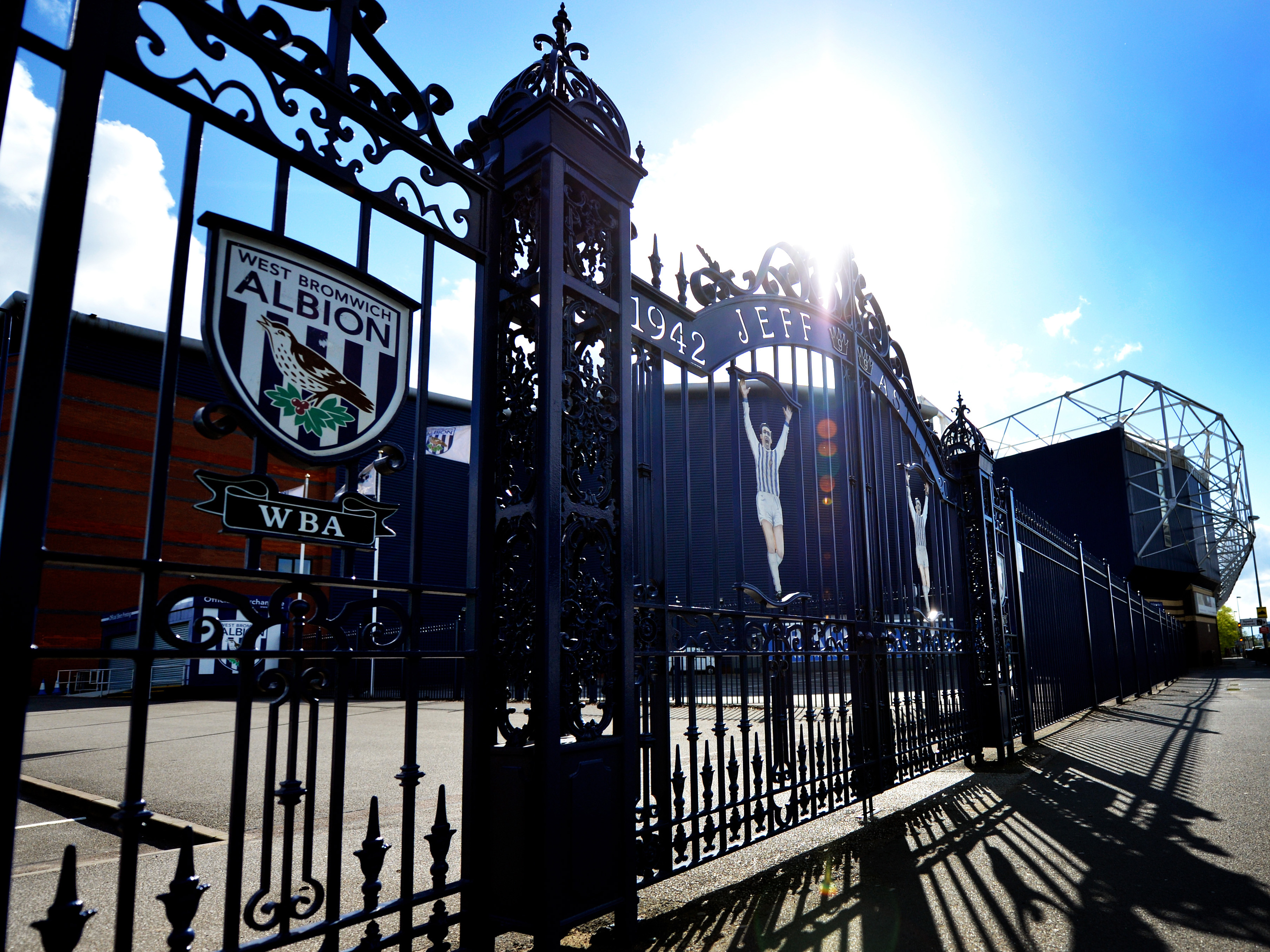 The Astle Gates at The Hawthorns in the sun