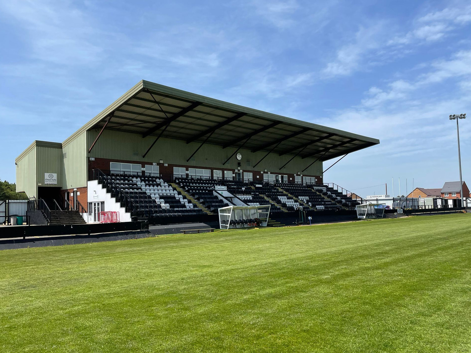 A photo of Hednesford Town's Keys Park Stadium