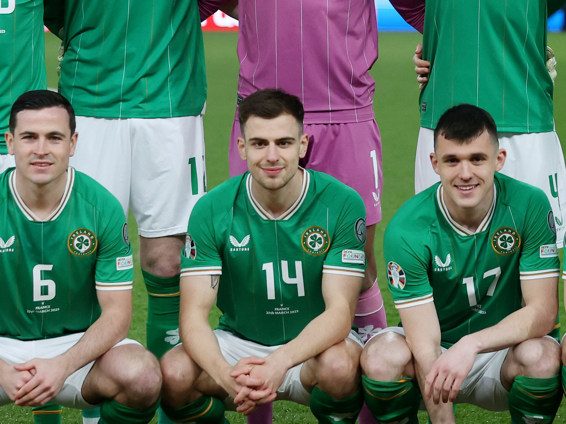 Jayson Molumby poses for an Ireland team photo