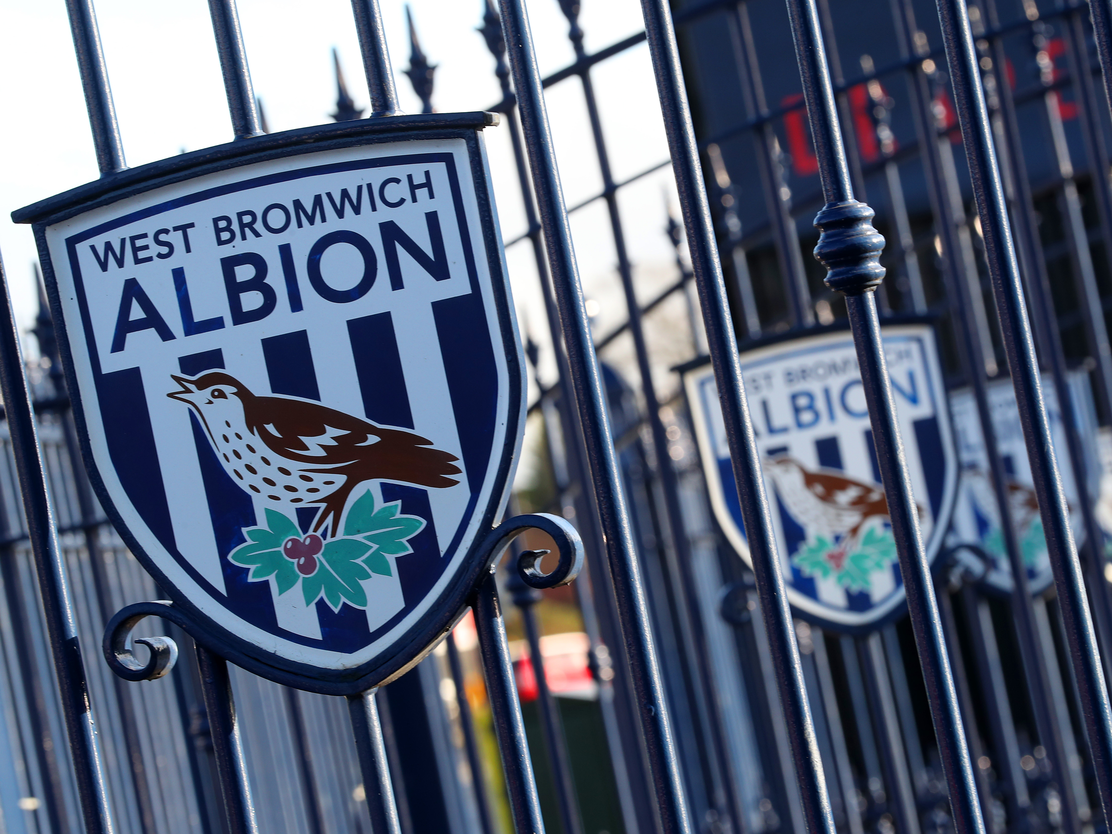 An image of an Albion badge outside The Hawthorns