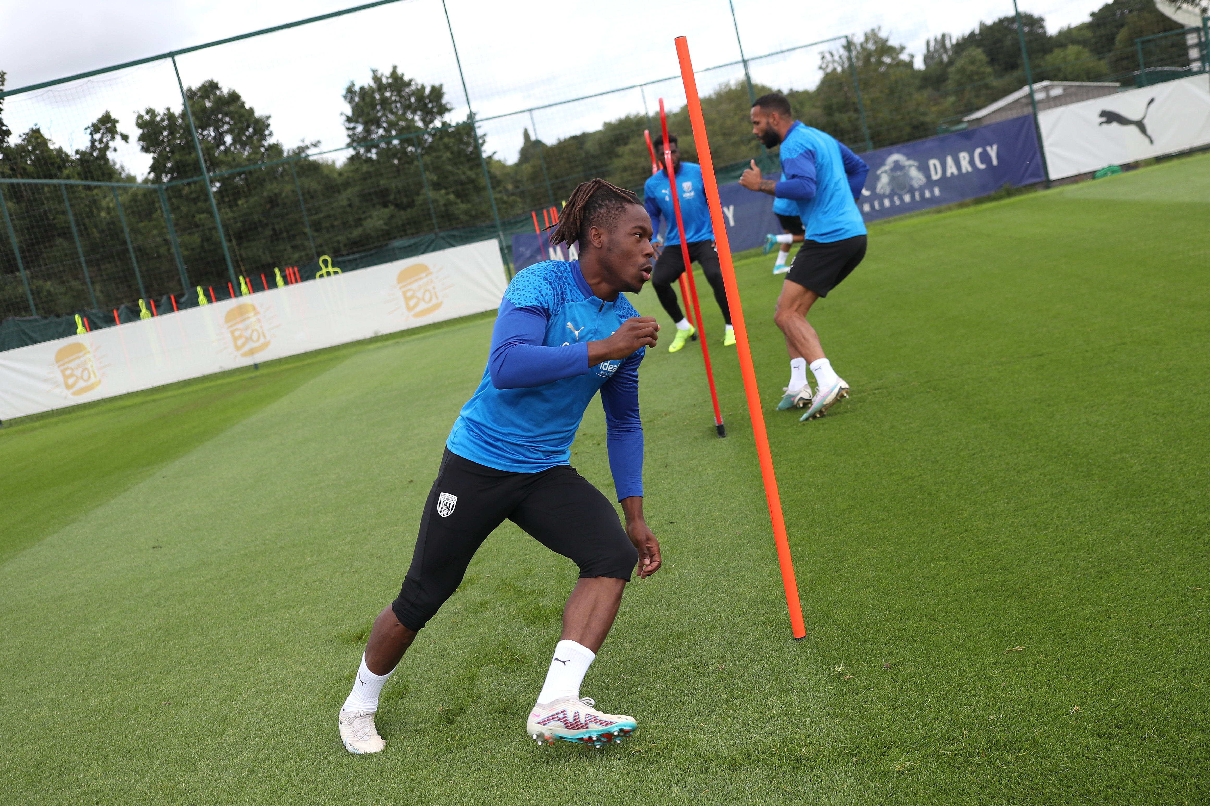 Brandon Thomas-Asante in training ahead of the Blackburn game
