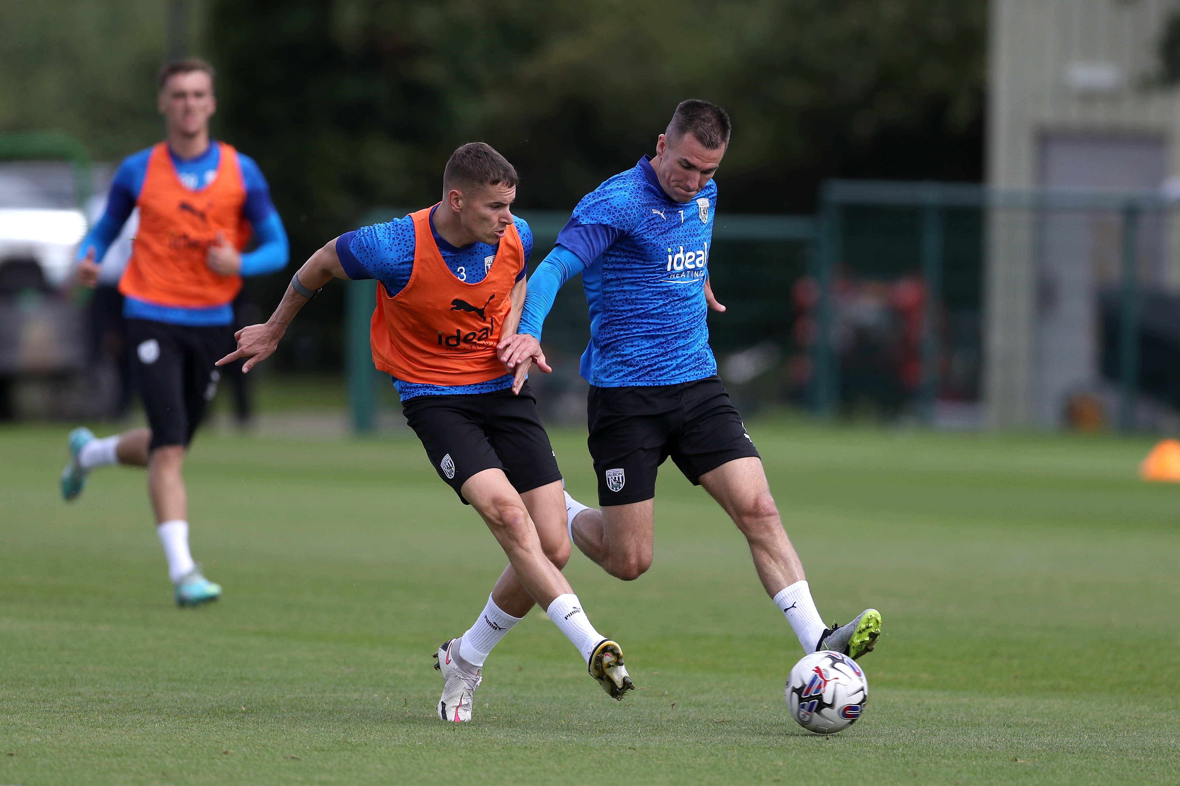 Conor Townsend and Jed Wallace in training 