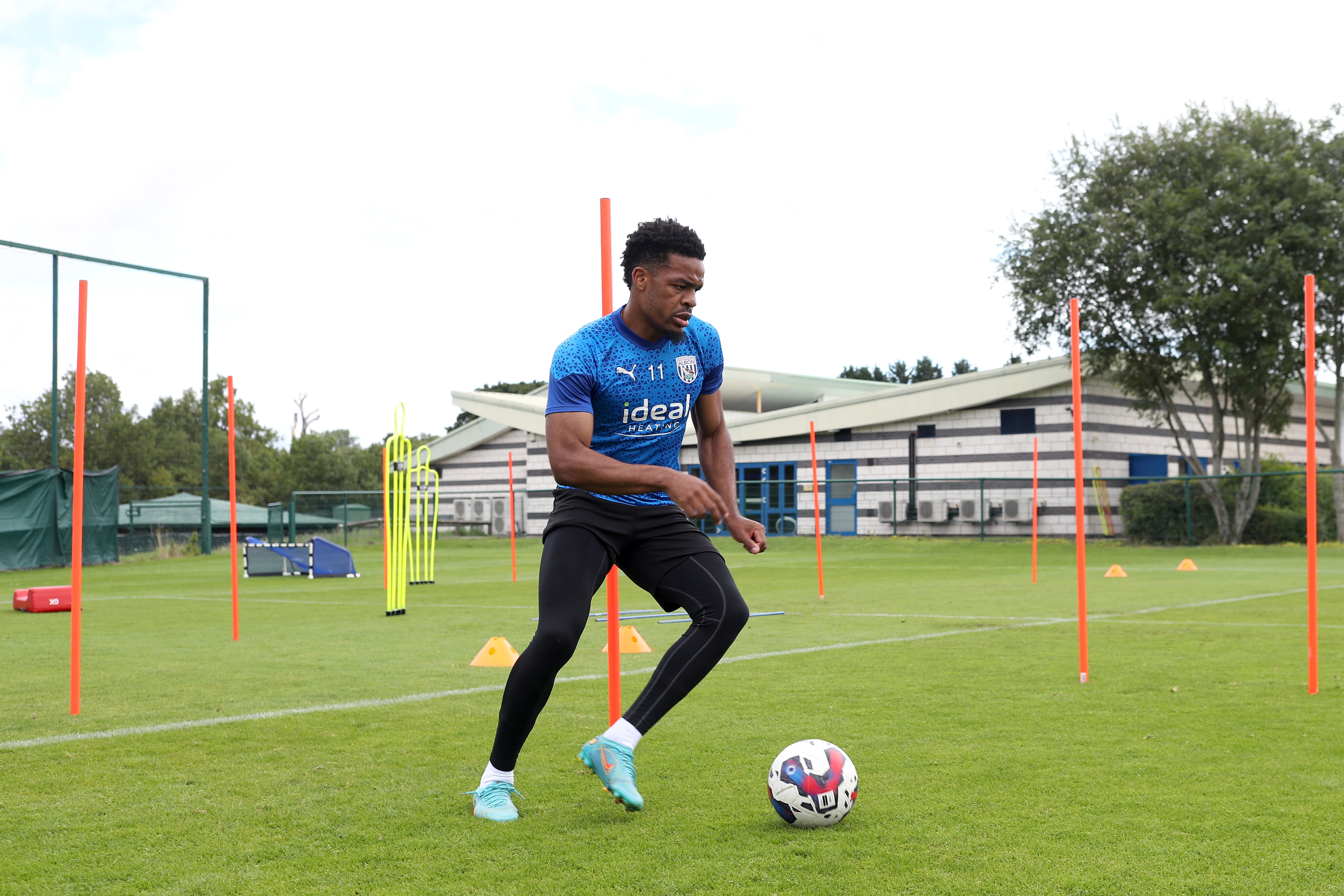 Grady Diangana on the ball in training 