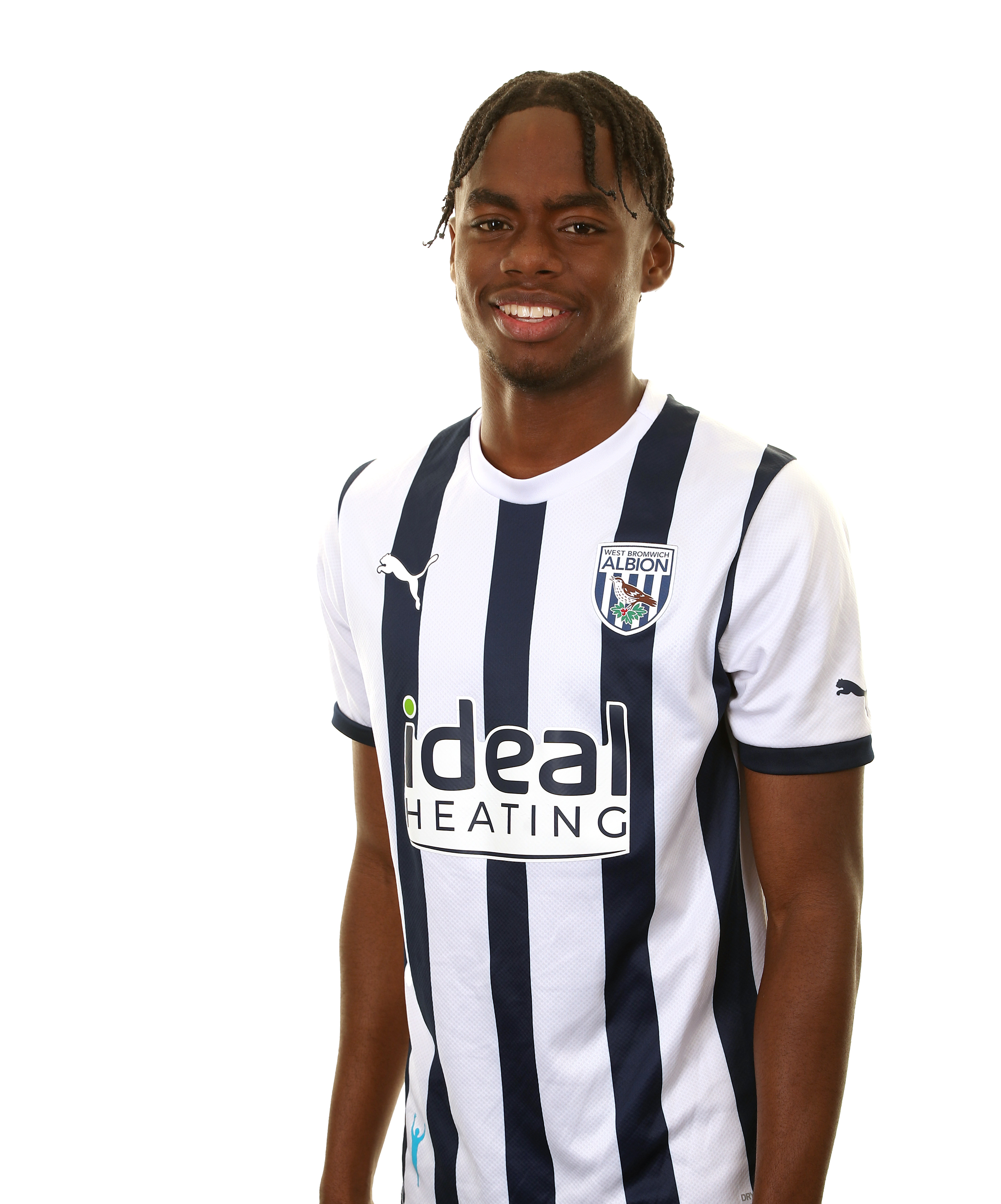 A photo headshot of Albion Under-21s player Akeel Higgins ahead of the 2023/24 season