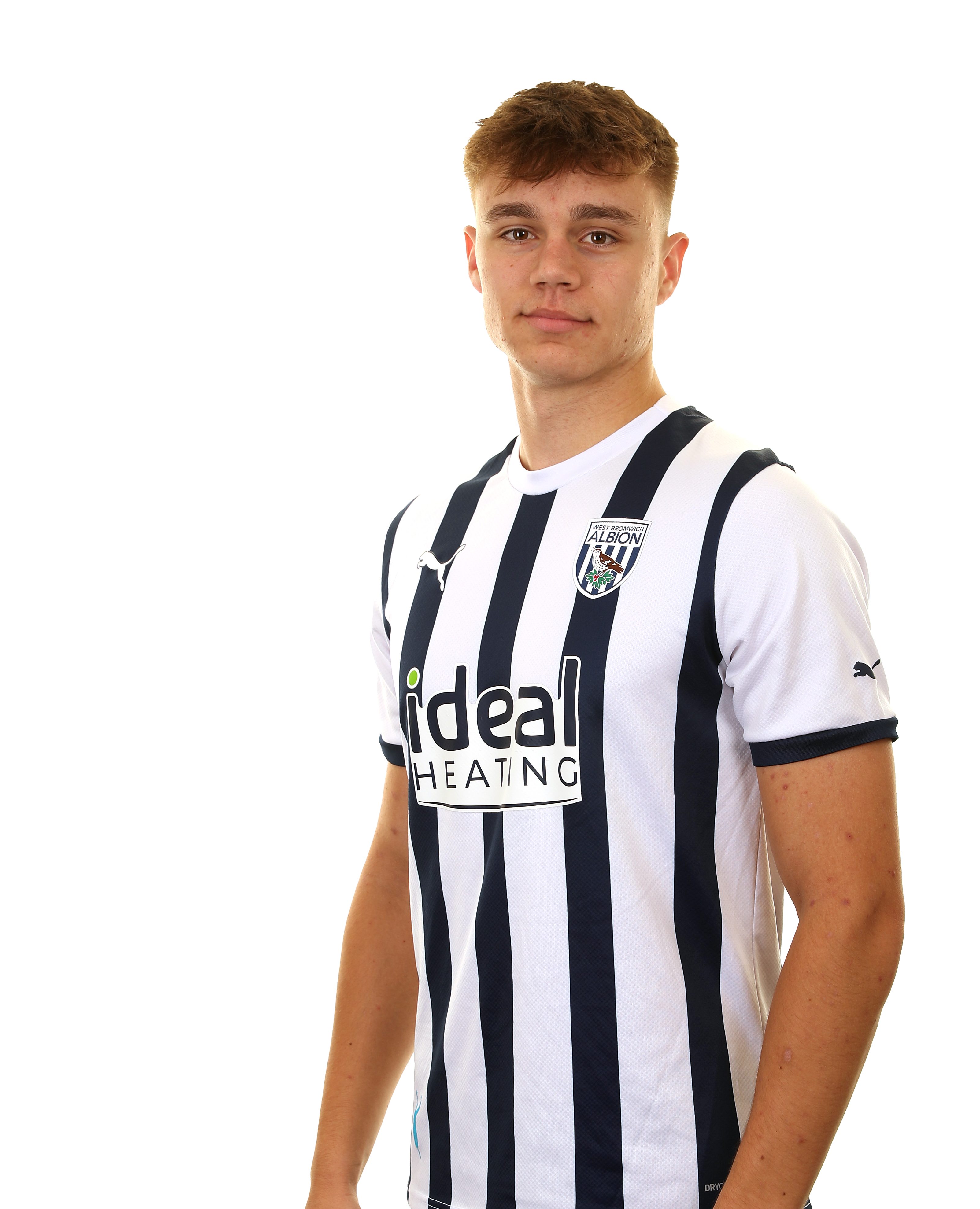 A photo headshot of Albion Under-18s player Evan Humphries ahead of the 2023/24 season