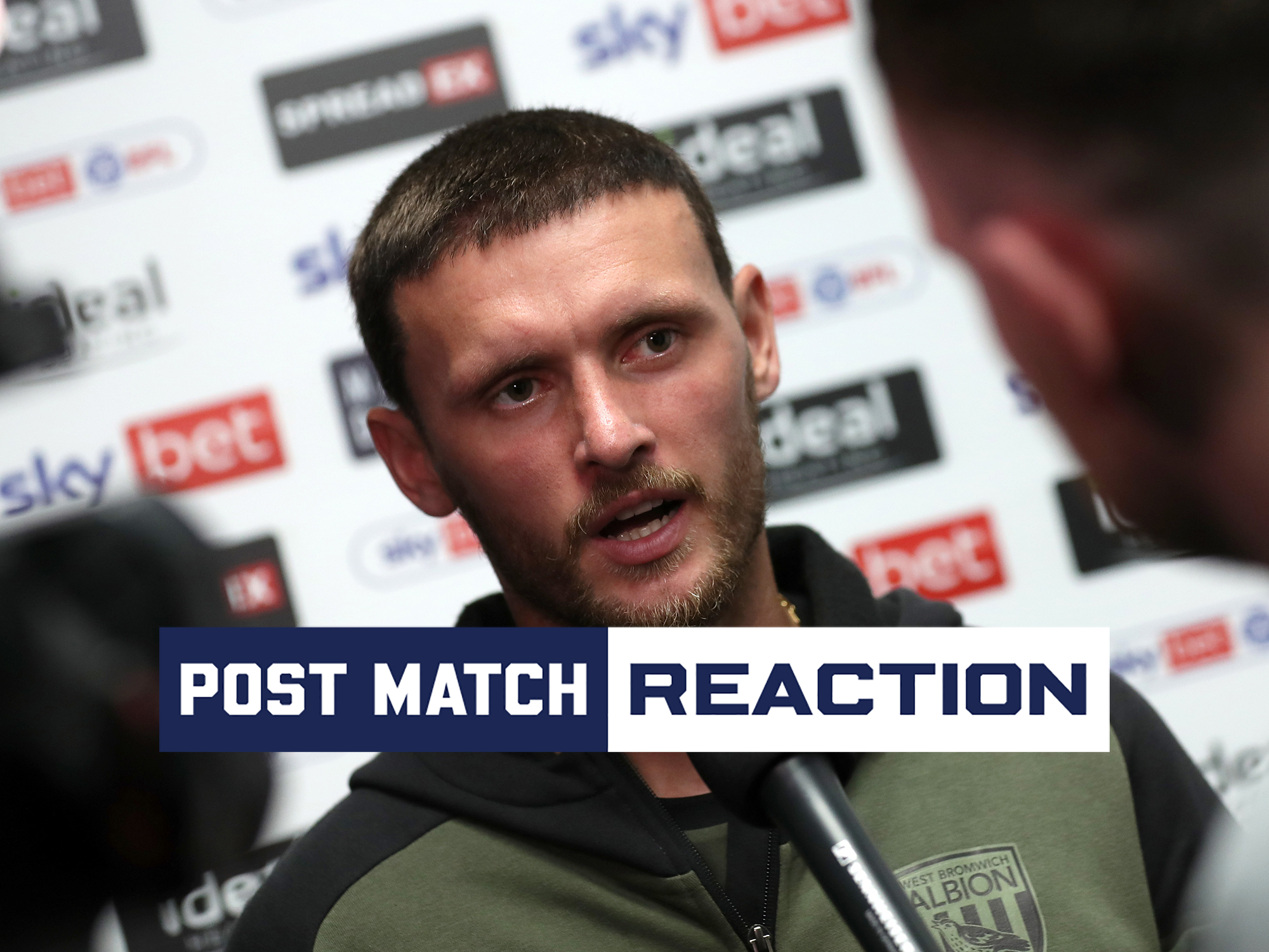 John Swift is interviewed after Albion's win against Swansea