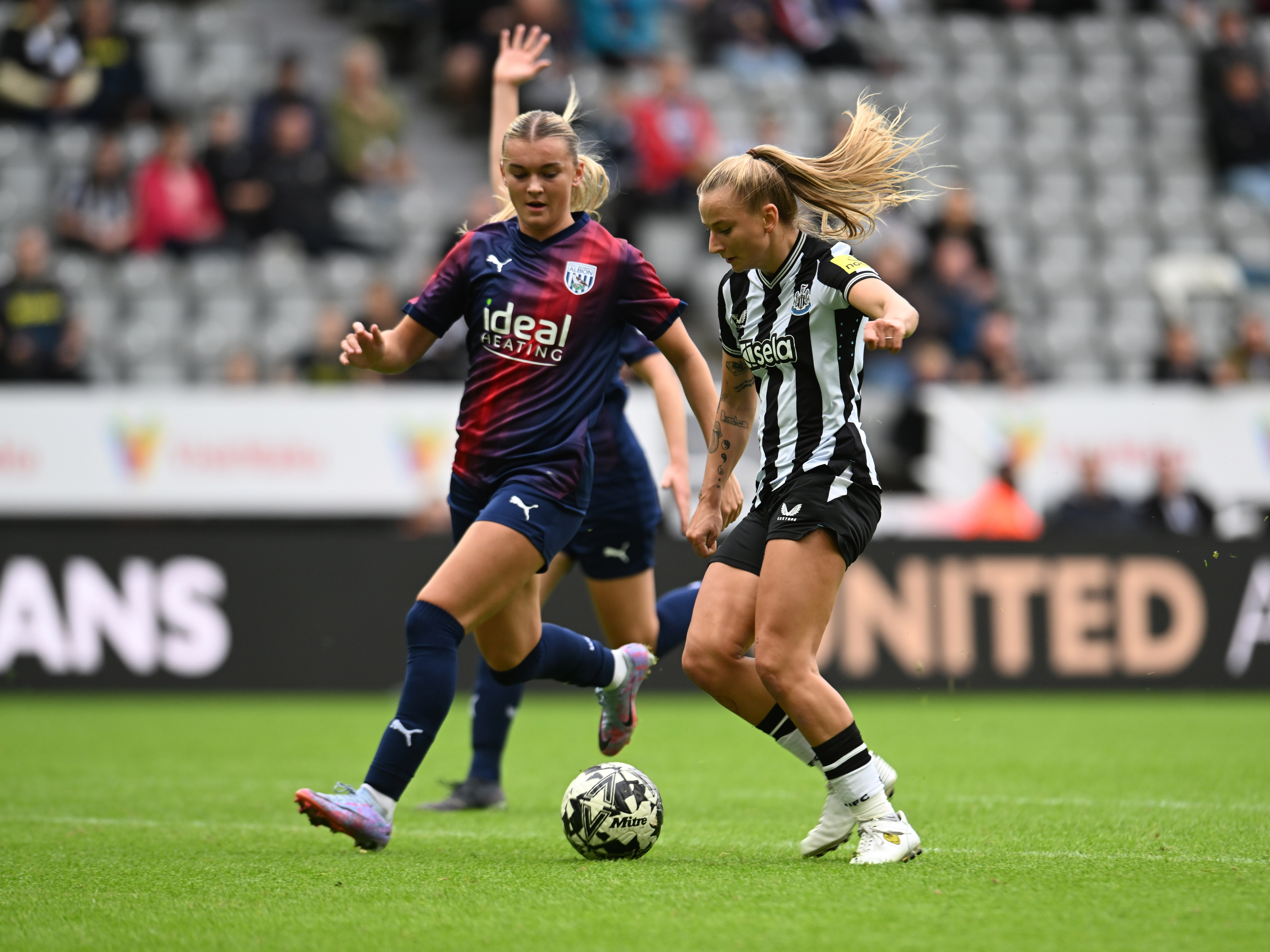 An image of Taylor Reynolds in action for Albion Women against Newcastle