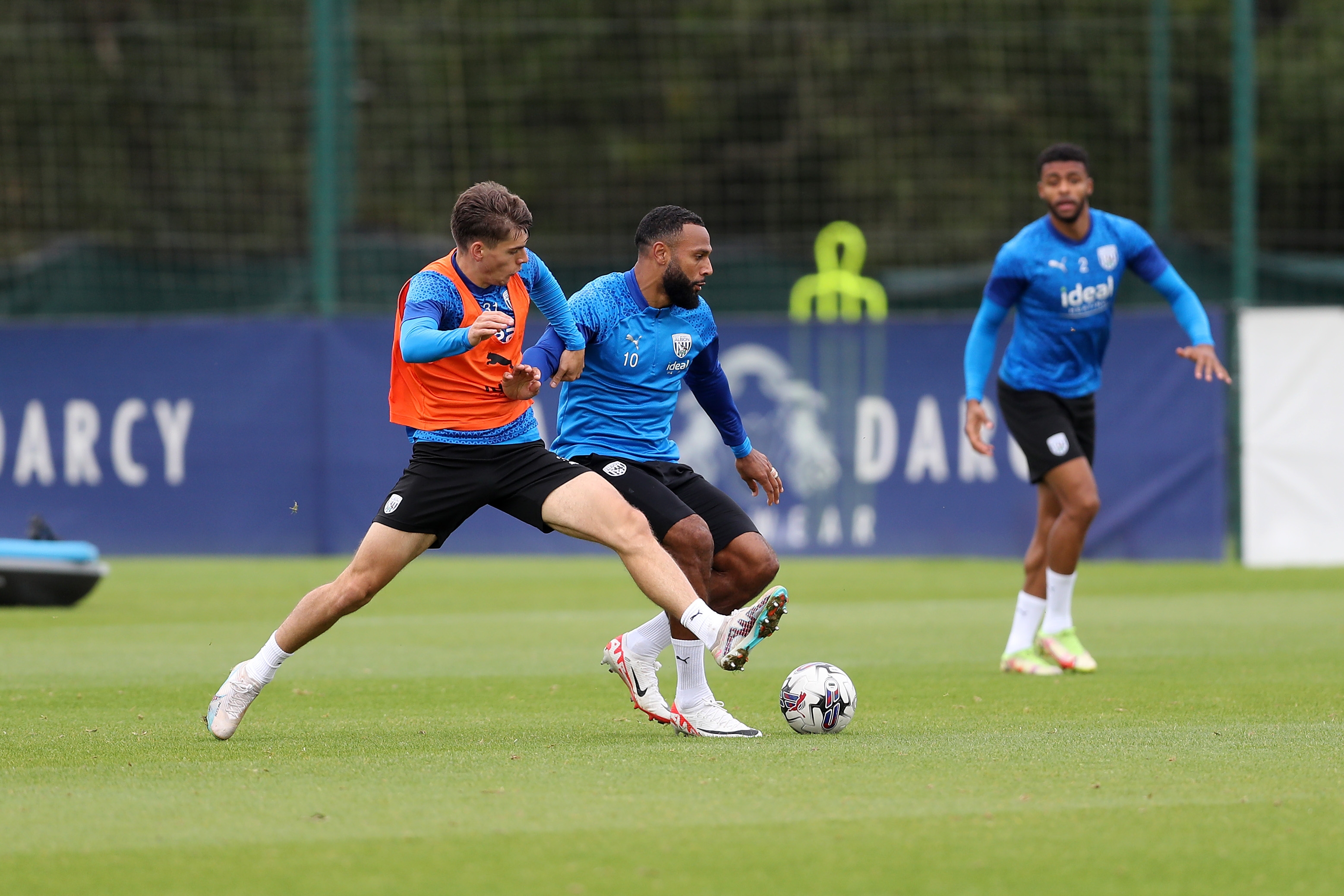 Albion players in training.