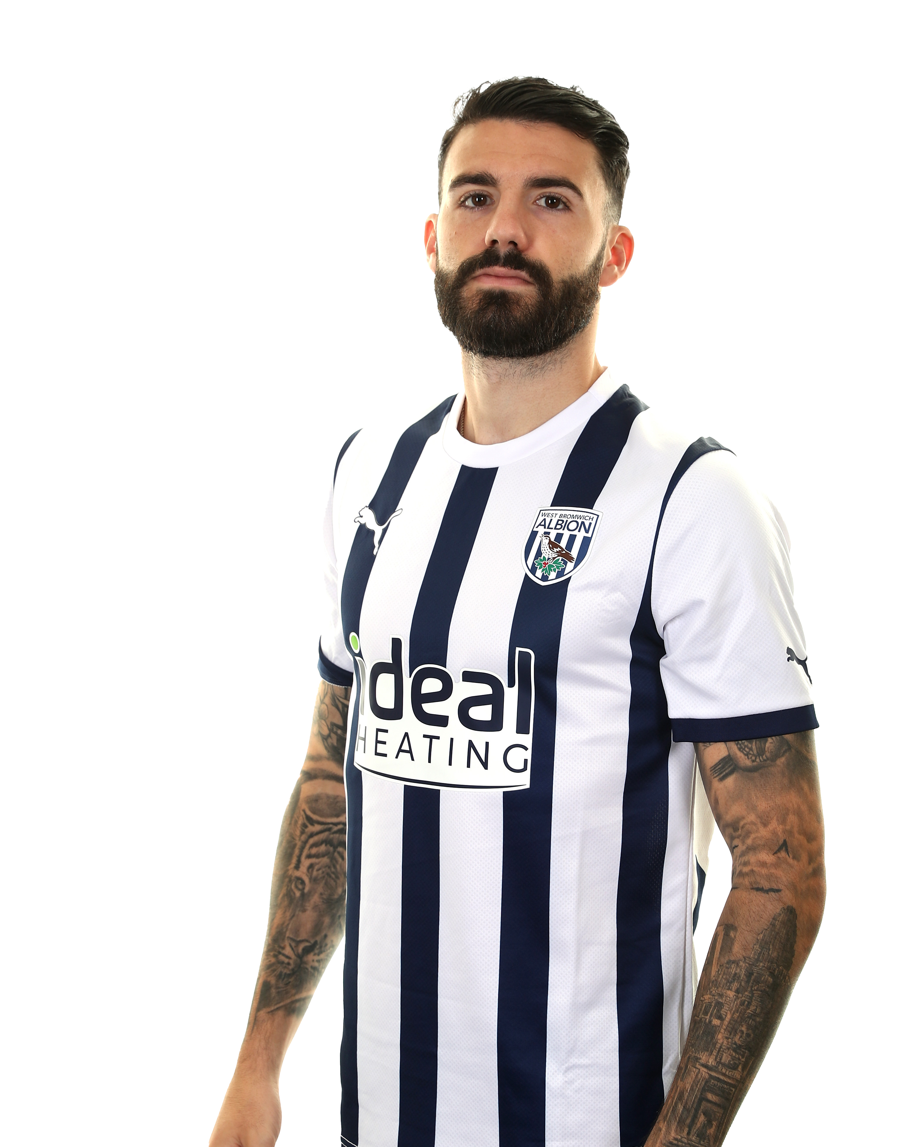 A club photo of Albion defender Pipa for the 2023/24 season