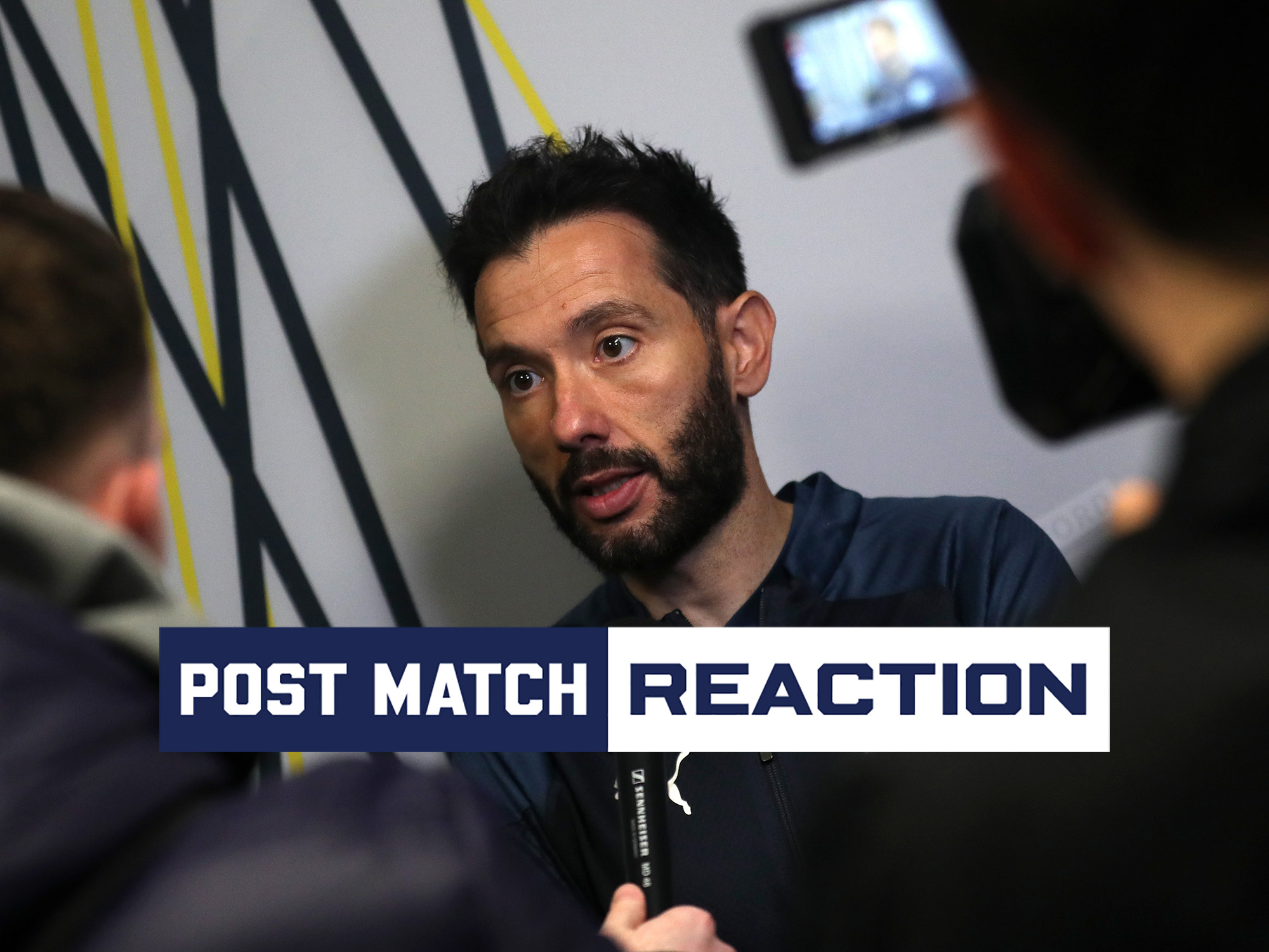 Carlos Corberán is interviewed by WBA TV after the draw at Watford 