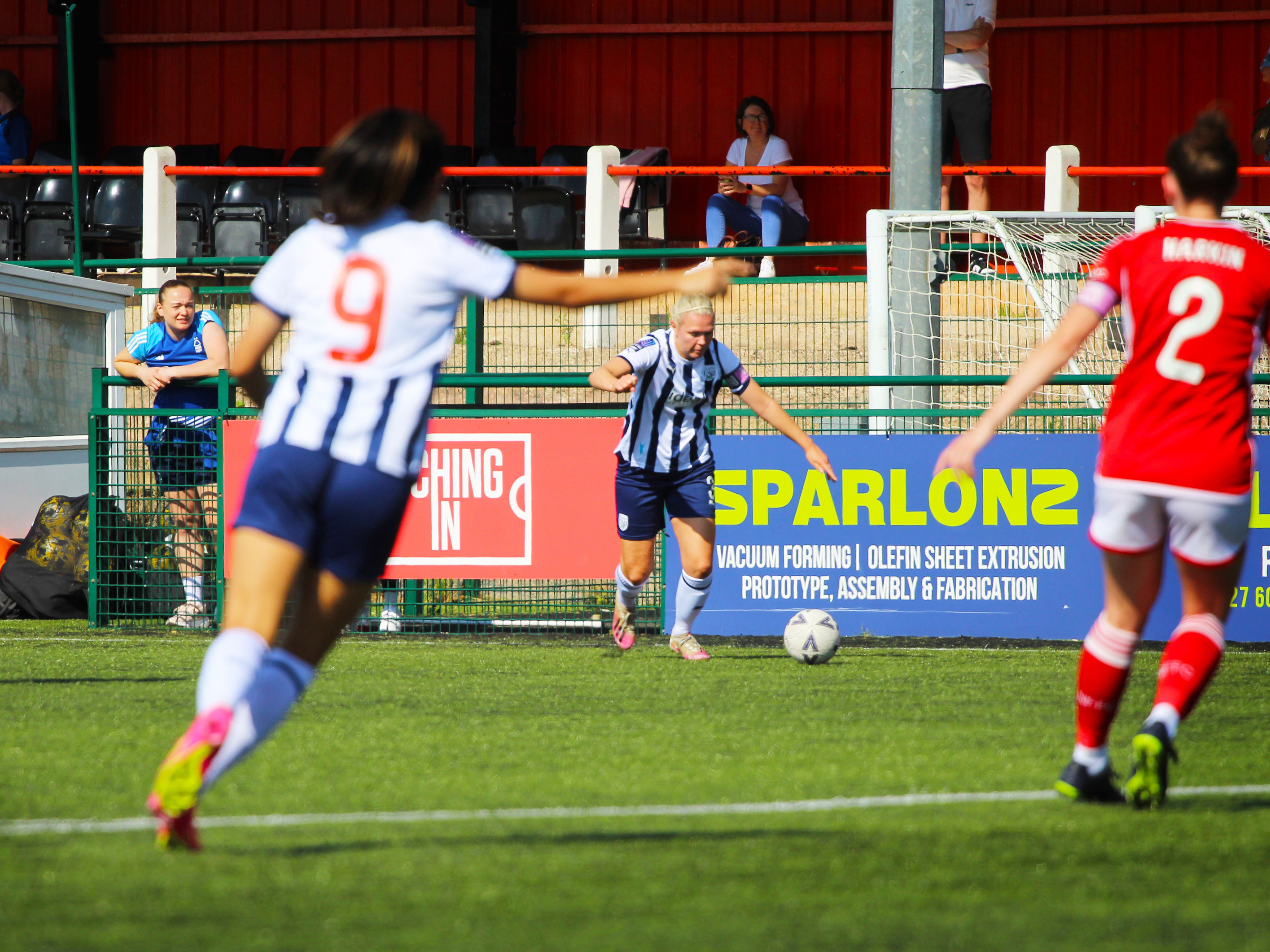 An image of Hannah George playing against Nottingham Forest