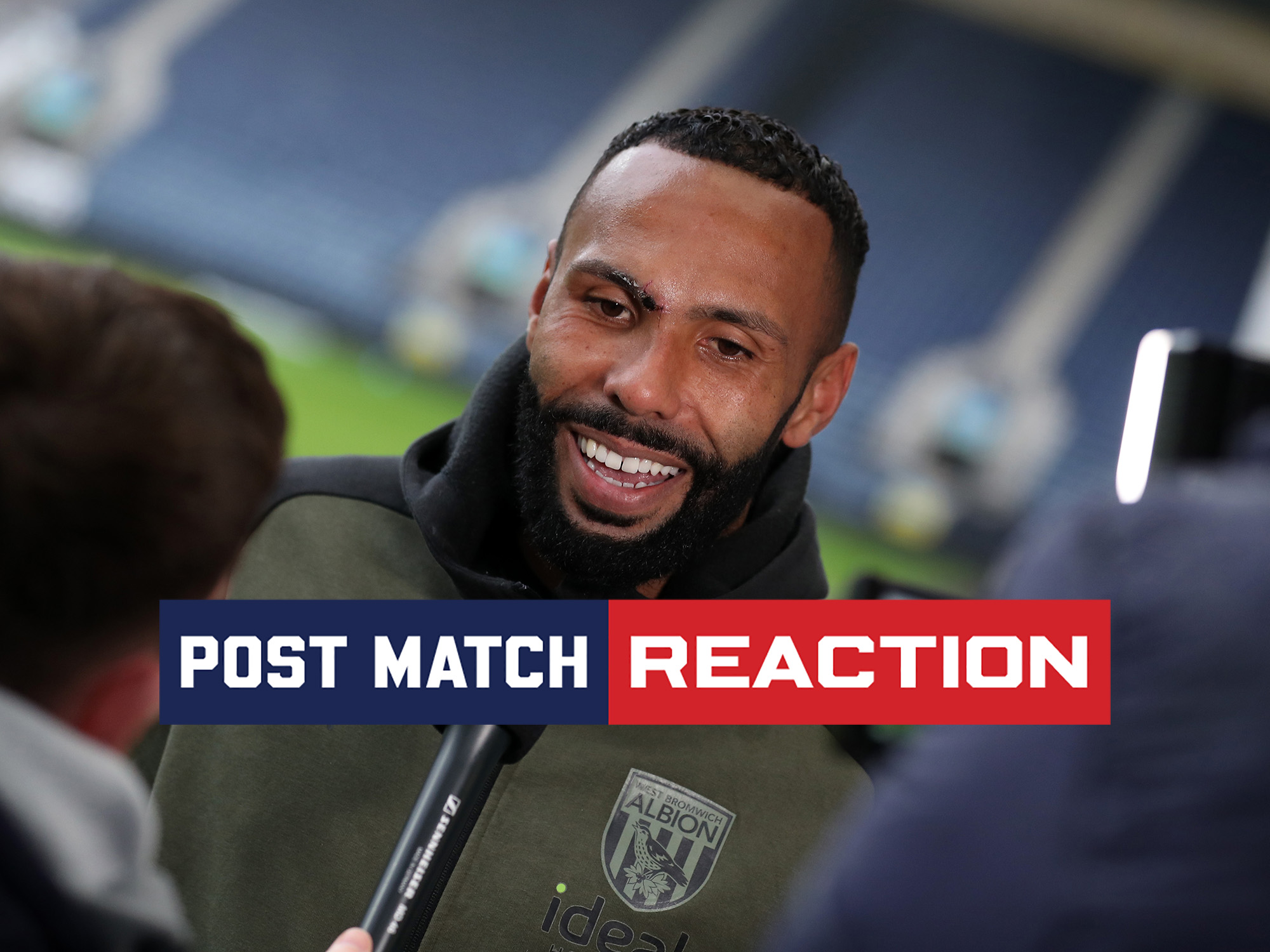 Kyle Bartley is interviewed following Albion's win at Preston