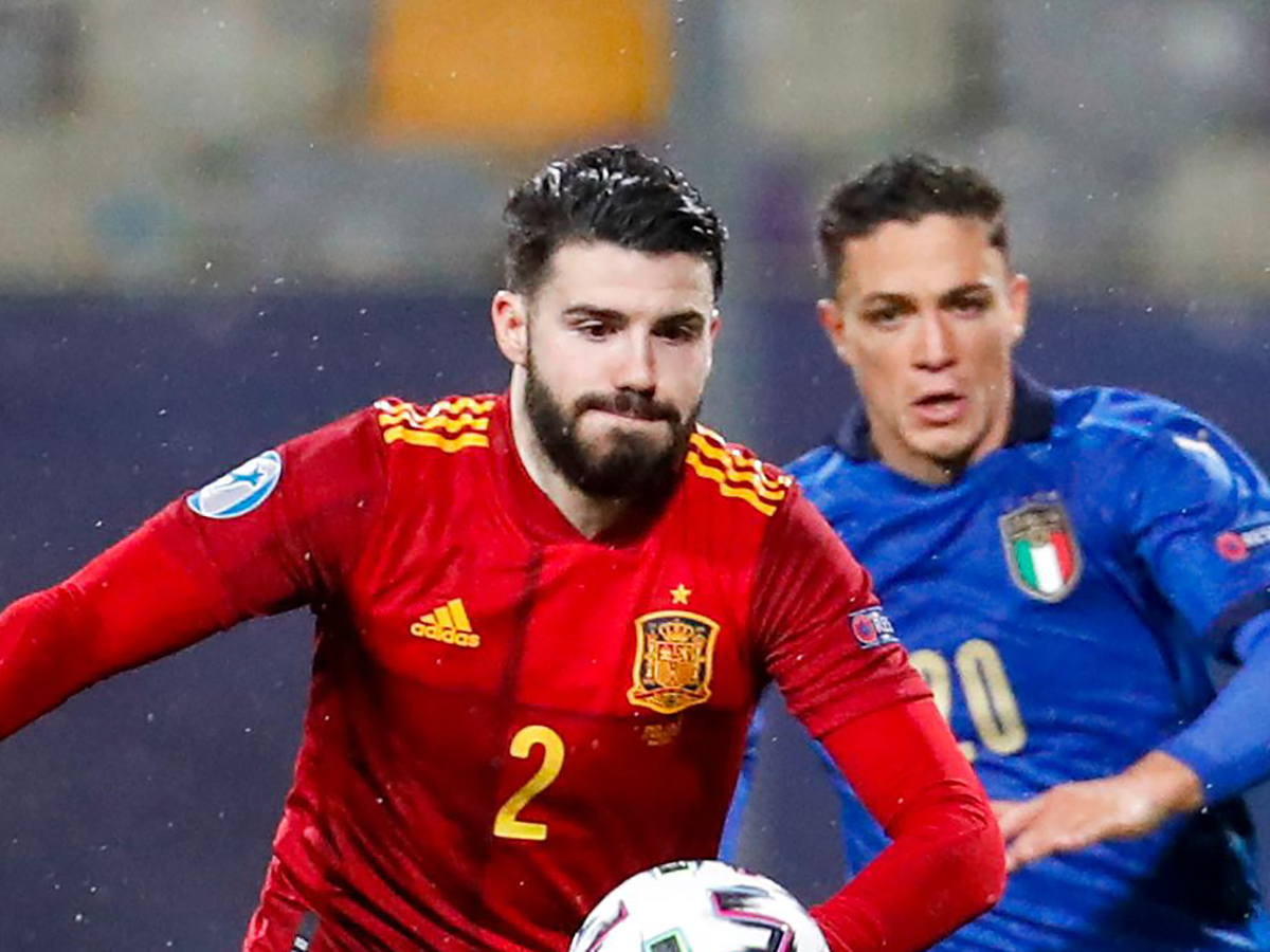 Pipa in action for Spain's U21 side